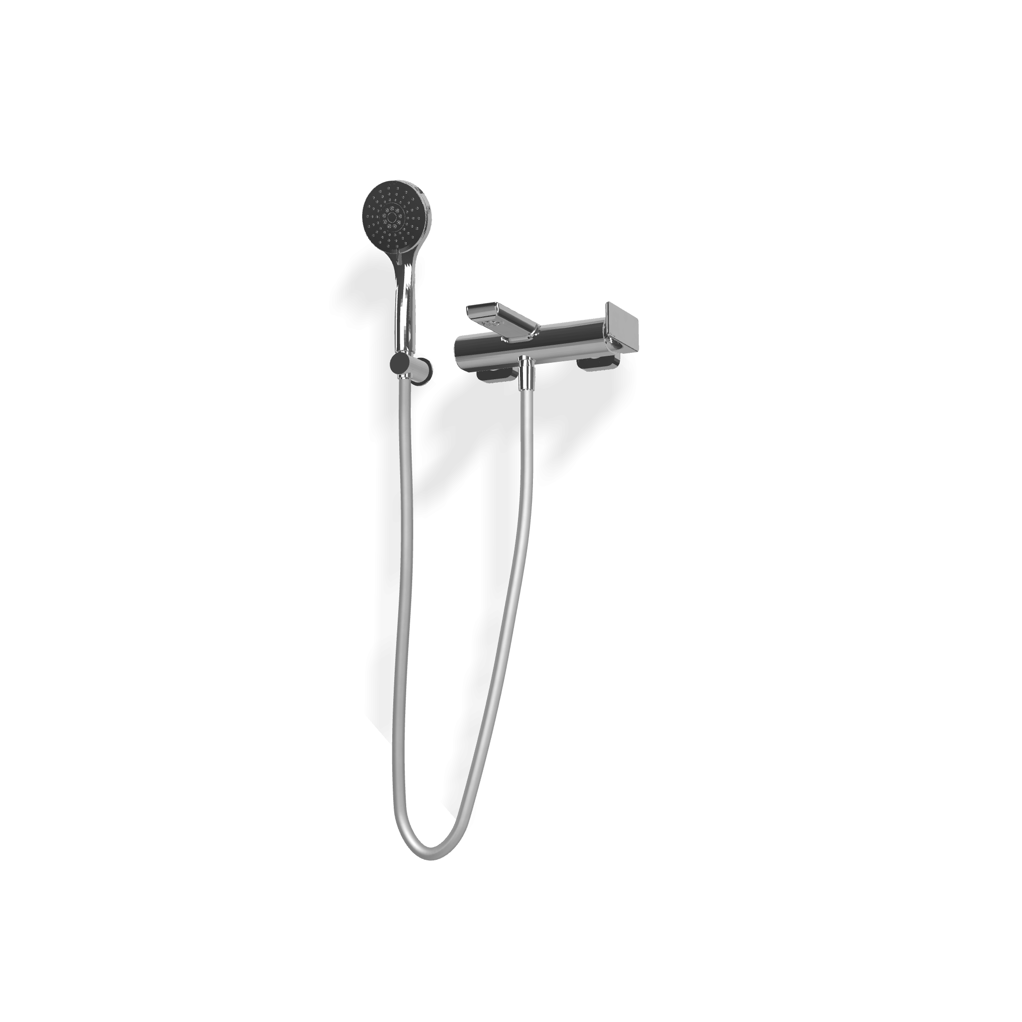 Treemme Hask IT6A00CCHAZZ miscelatore monocomando esterno Cromo Lucido ambientato in box doccia con pareti in vetro...