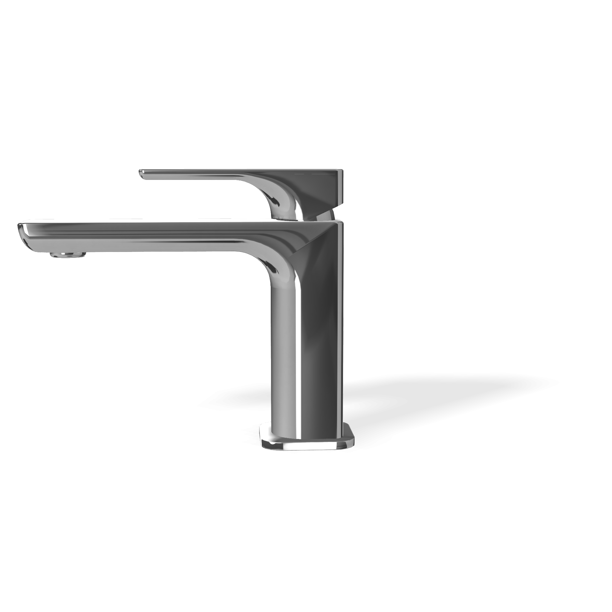 Treemme Hask IT6A11CCHAZZ miscelatore monocomando lavabo Cromo Lucido, vista frontale su sfondo bianco - Rubinetterie Treemme
