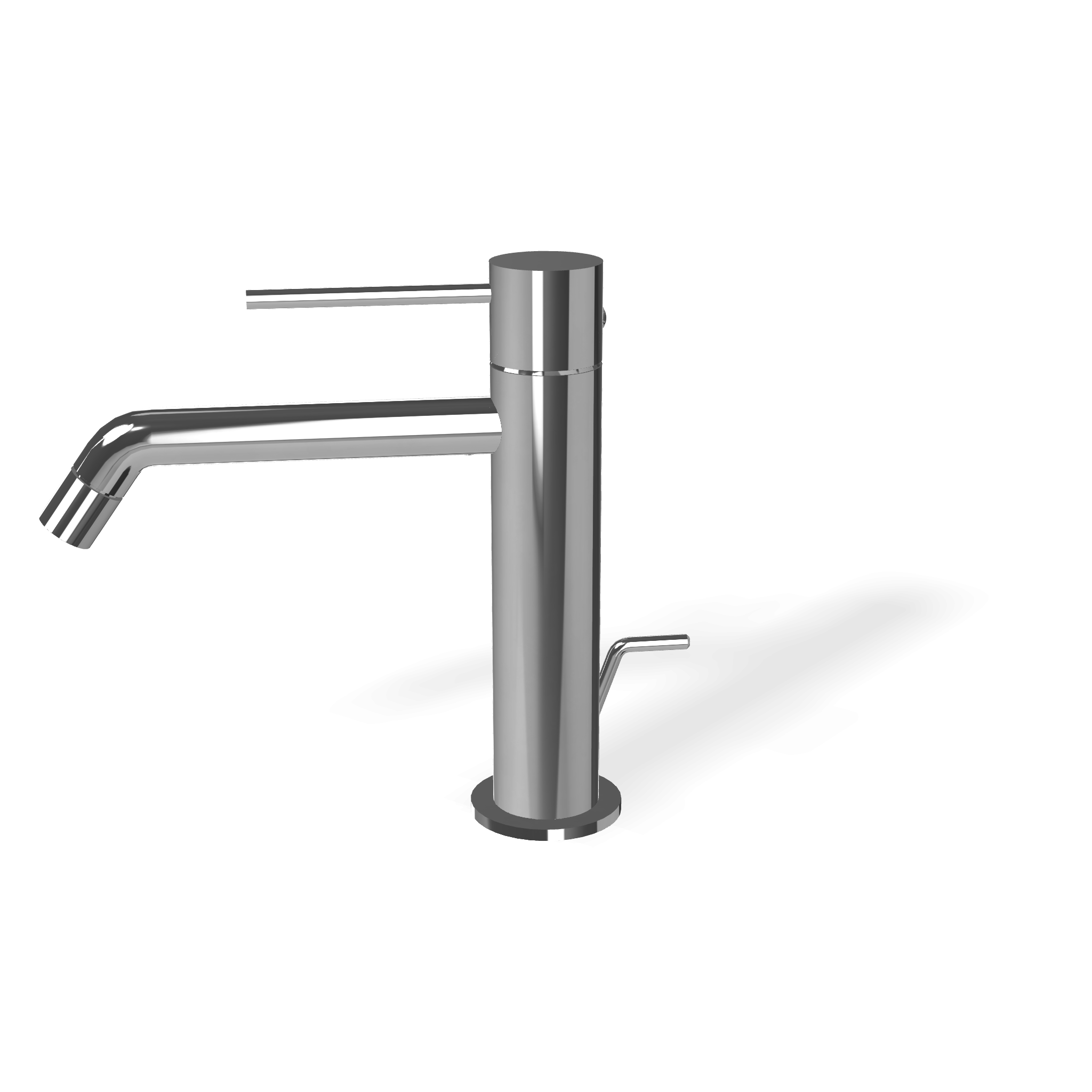 Treemme Up+ IT6B10CCUPCL miscelatore monocomando lavabo Cromo Lucido, vista frontale su sfondo bianco - Rubinetterie Treemme
