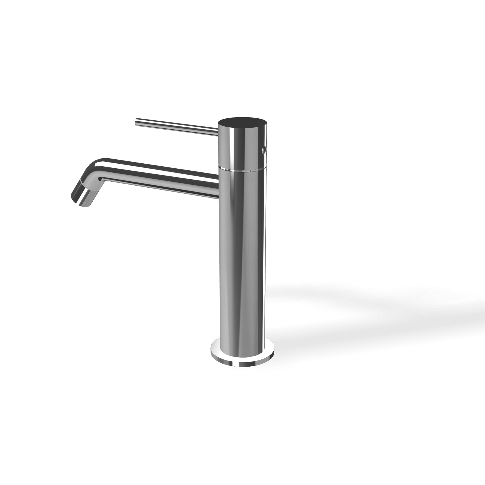 Treemme Up+ miscelatore lavabo 103 mm senza scarico cromo Cromo Lucido, vista frontale su sfondo bianco - Rubinetterie...