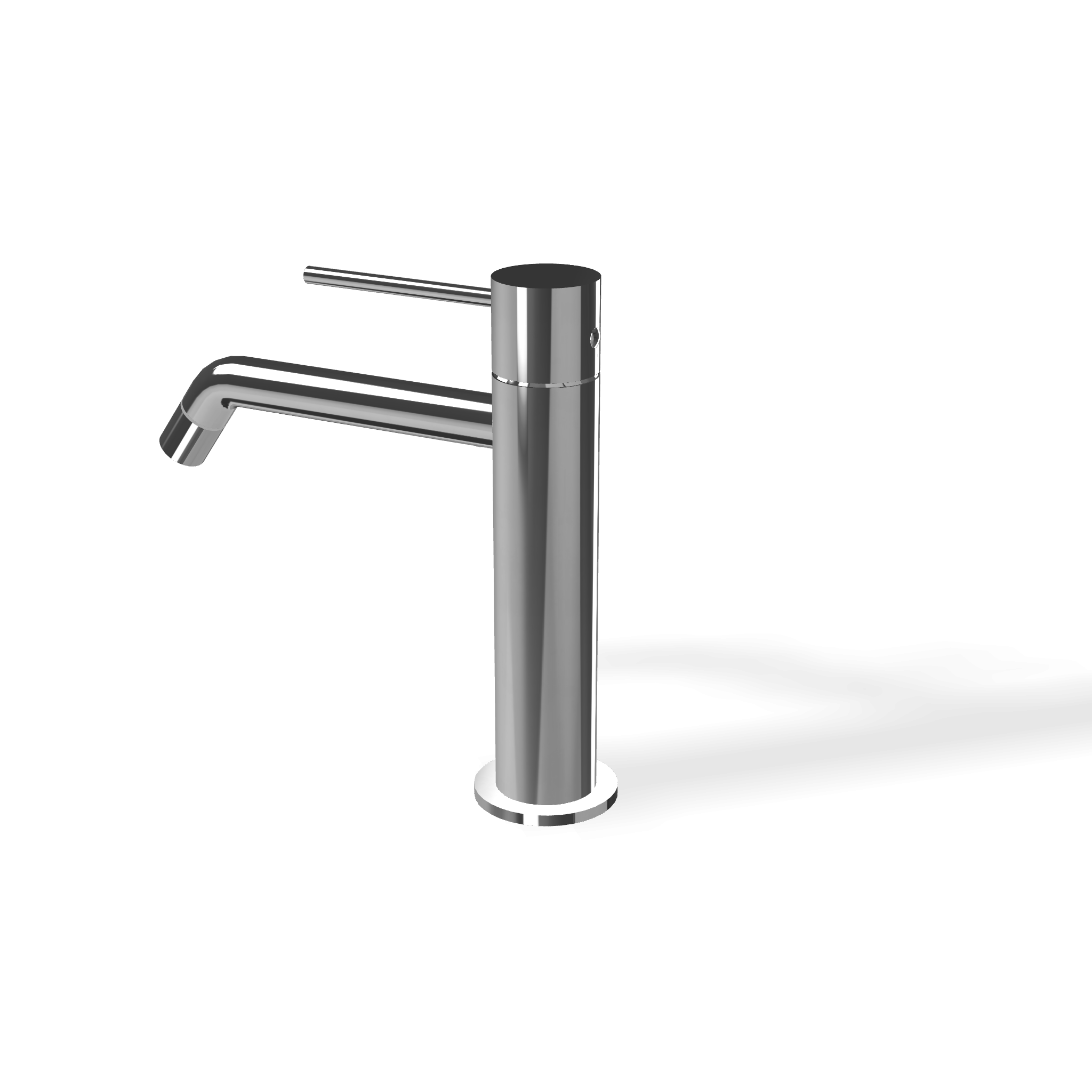 Treemme Up+ miscelatore lavabo 103 mm senza scarico cromo Cromo Lucido, vista frontale su sfondo bianco - Rubinetterie...