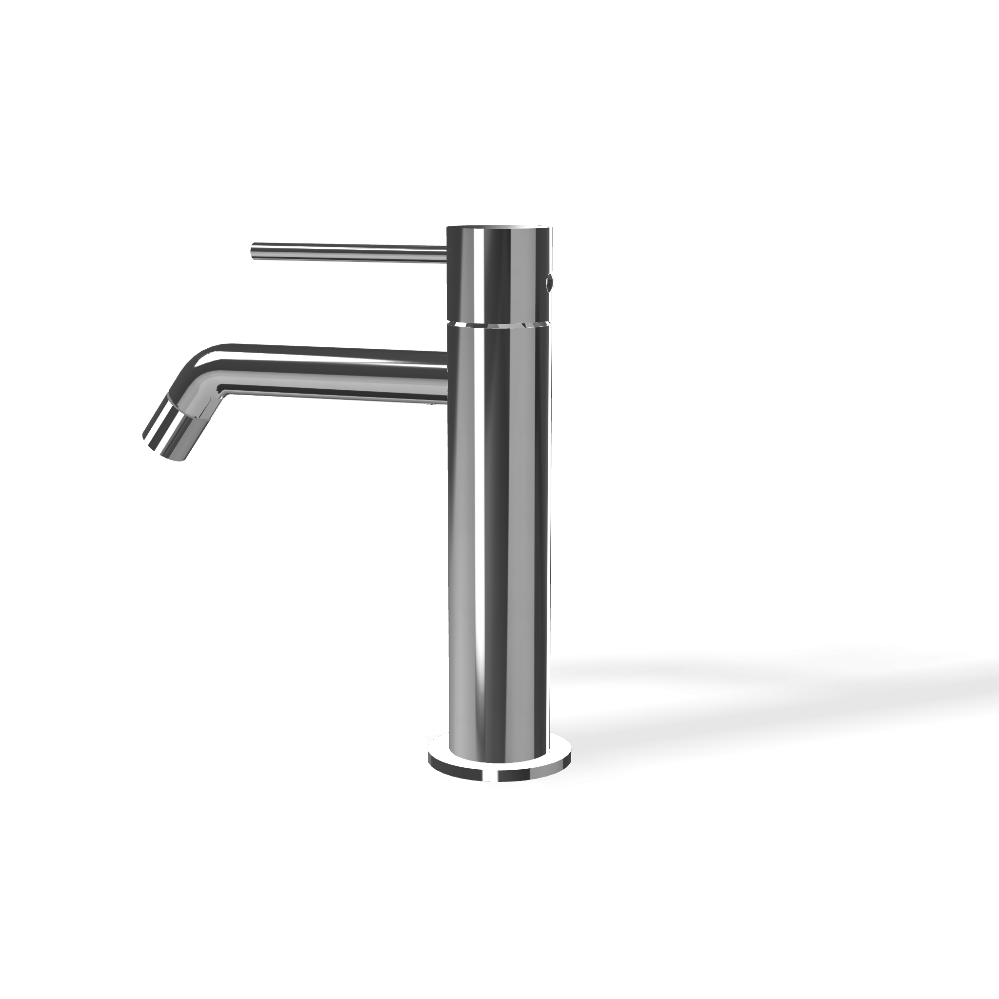 Treemme Up+ miscelatore lavabo 103 mm senza scarico cromo Cromo Lucido, vista frontale su sfondo bianco - Rubinetterie...