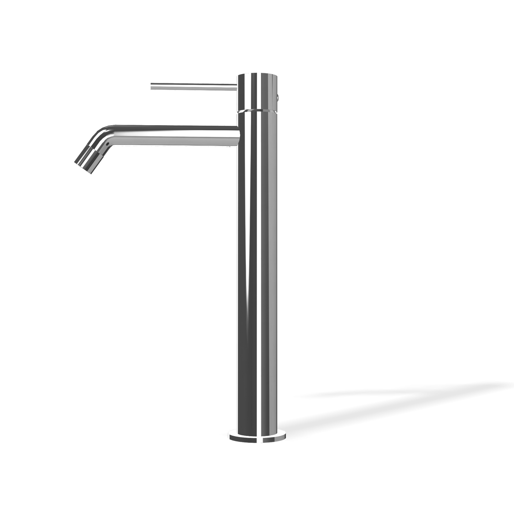 Treemme Up+ IT6B18CCUPZZ miscelatore lavabo alto 231 mm Cromo Lucido, vista frontale su sfondo bianco - Rubinetterie Treemme