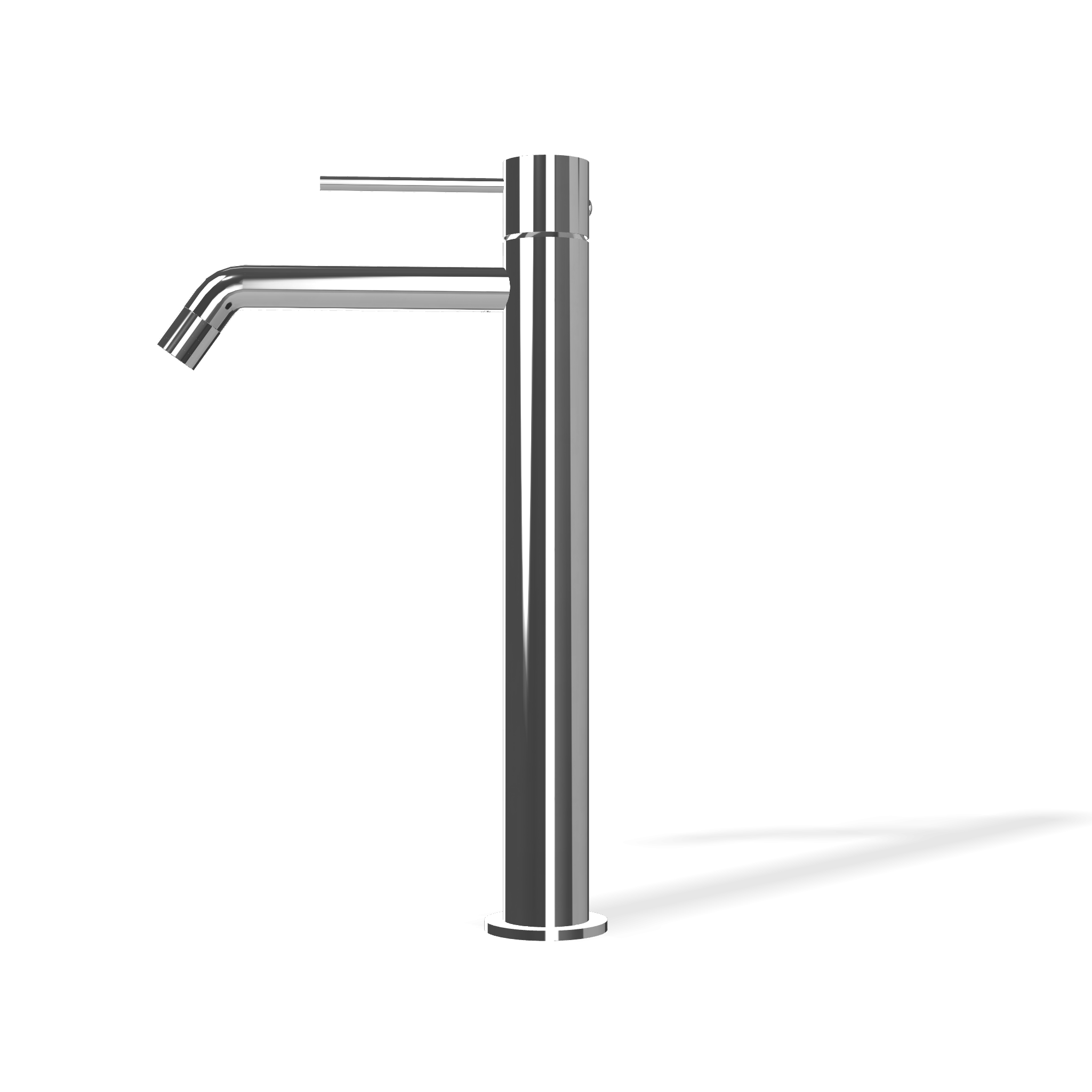 Treemme Up+ IT6B18CCUPZZ miscelatore lavabo alto 231 mm Cromo Lucido, vista frontale su sfondo bianco - Rubinetterie Treemme