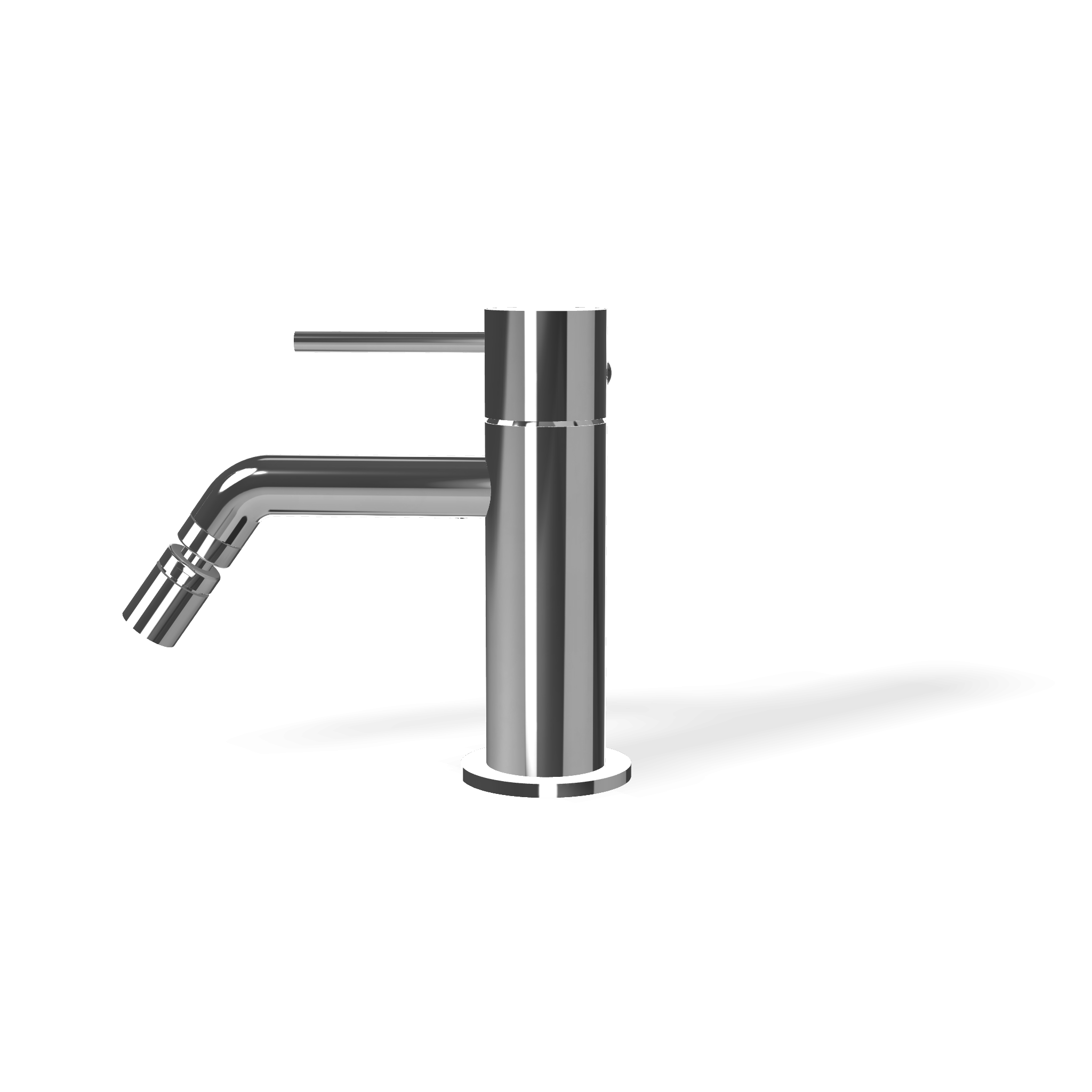 Treemme Up+ miscelatore bidet monocomando con leva stick Cromo Lucido, componenti inclusi smontati: corpo incasso, placca...