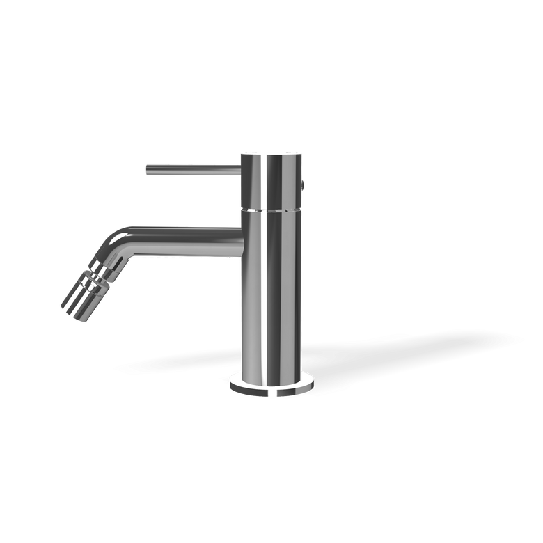 Treemme Up+ miscelatore bidet monocomando con leva stick Cromo Lucido, componenti inclusi smontati: corpo incasso, placca...