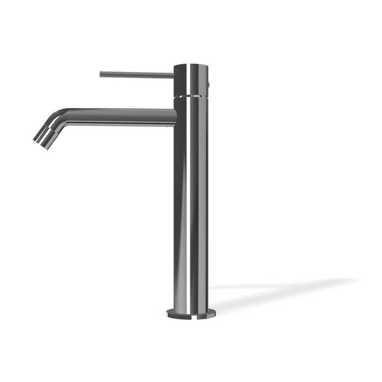 Treemme Up+ IT6B27CCUPCL miscelatore lavabo alto in ottone Cromo Lucido, vista frontale su sfondo bianco - Rubinetterie...