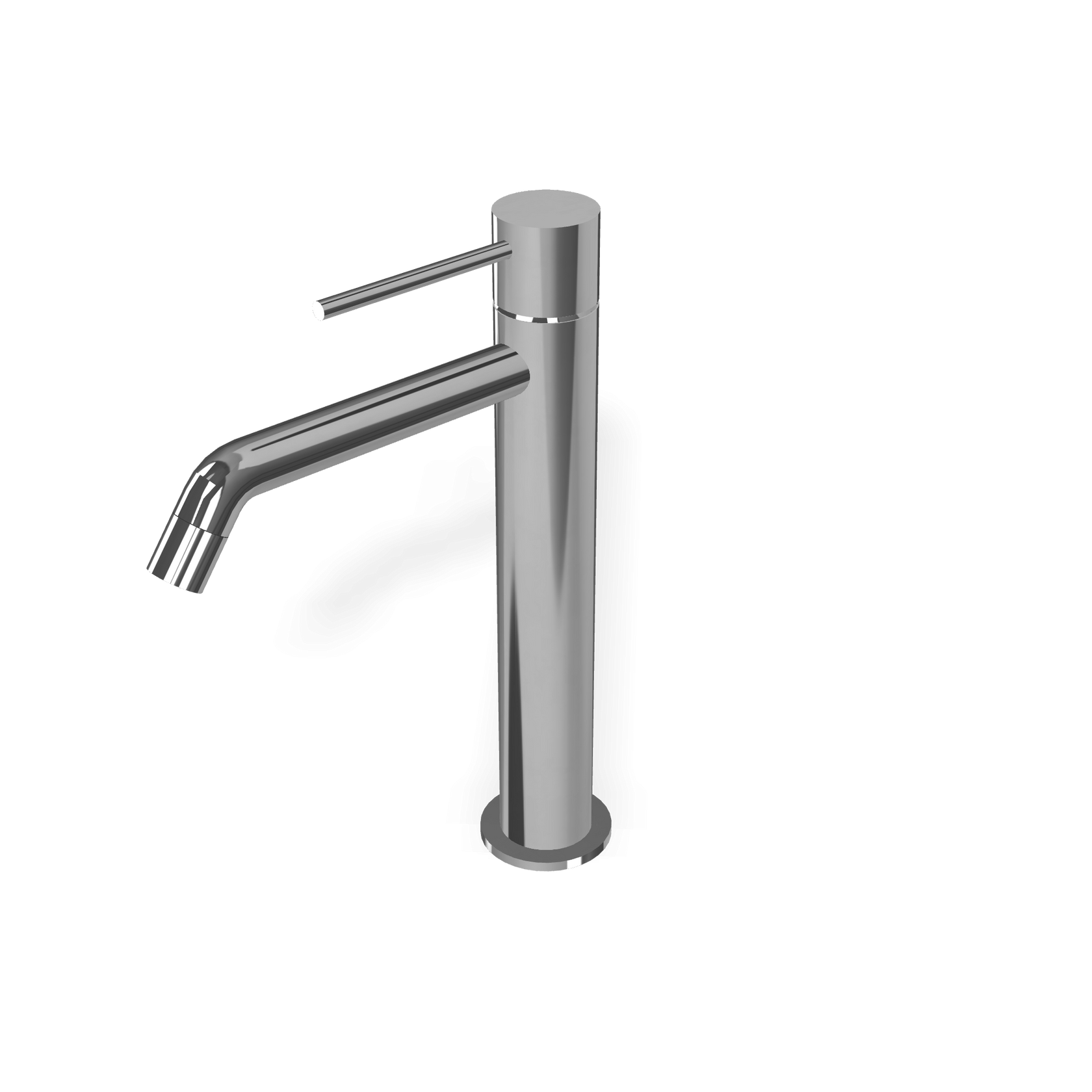 Treemme Up+ IT6B27CCUPCL miscelatore lavabo alto in ottone Cromo Lucido, vista laterale del profilo e della forma...
