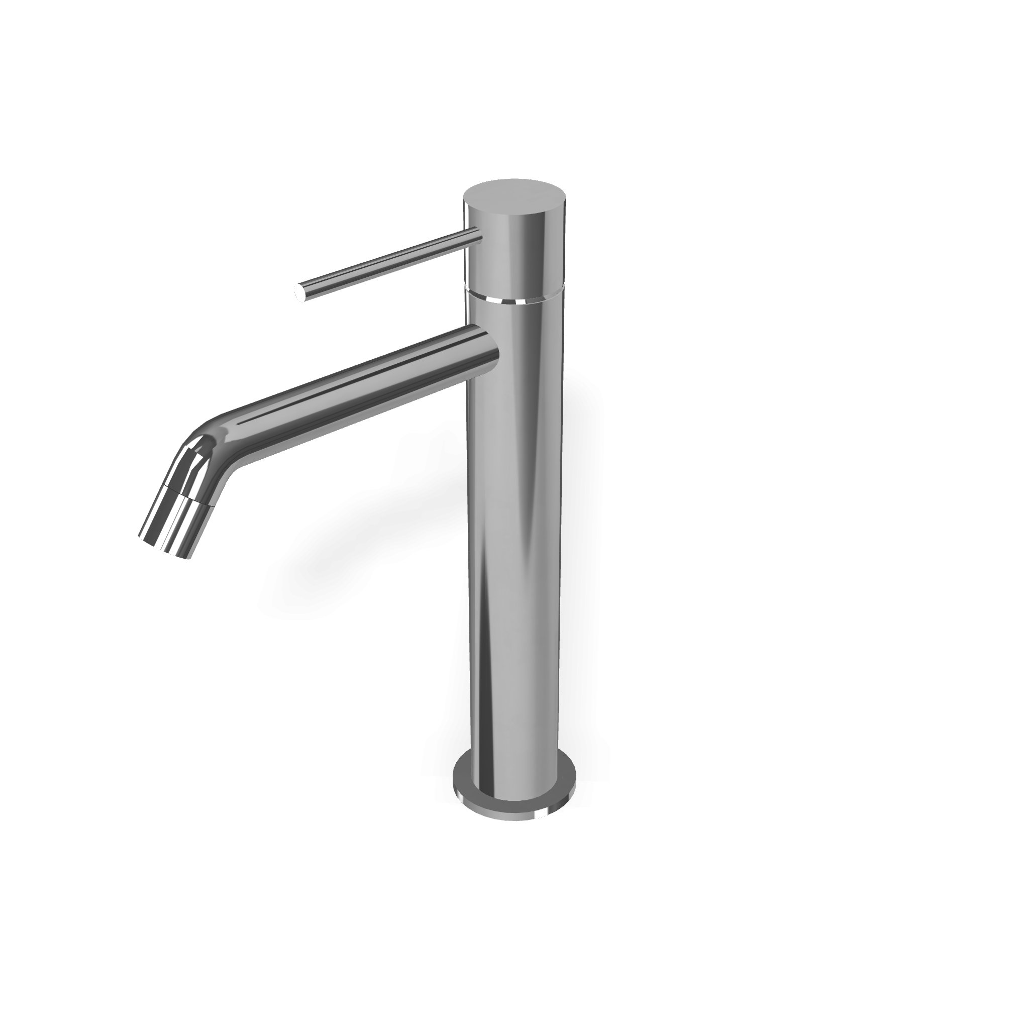Treemme Up+ IT6B27CCUPCL miscelatore lavabo alto in ottone Cromo Lucido, vista laterale del profilo e della forma...