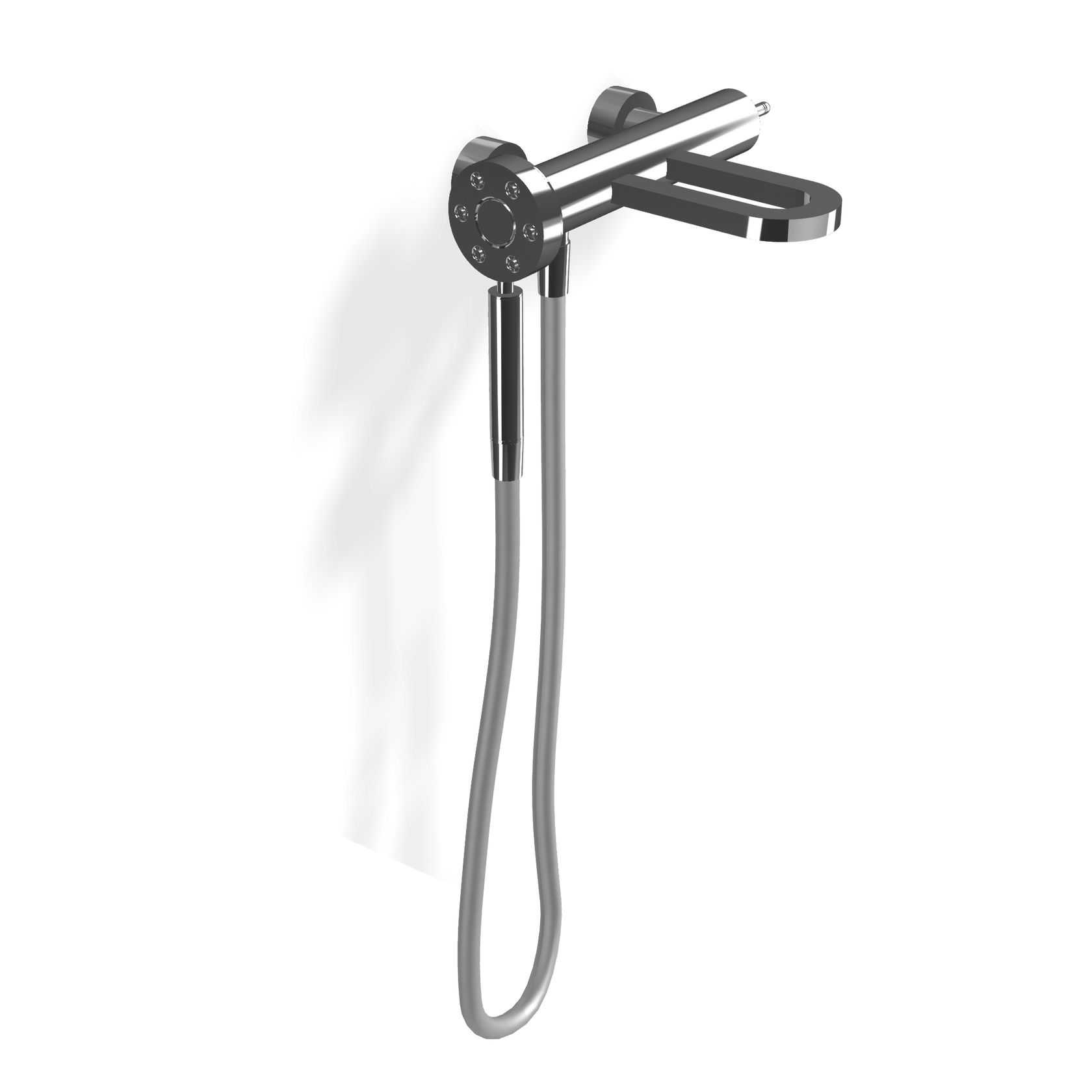Treemme Philo IT7000CCPDZZ miscelatore monocomando esterno Cromo Lucido ambientato in box doccia con pareti in vetro...