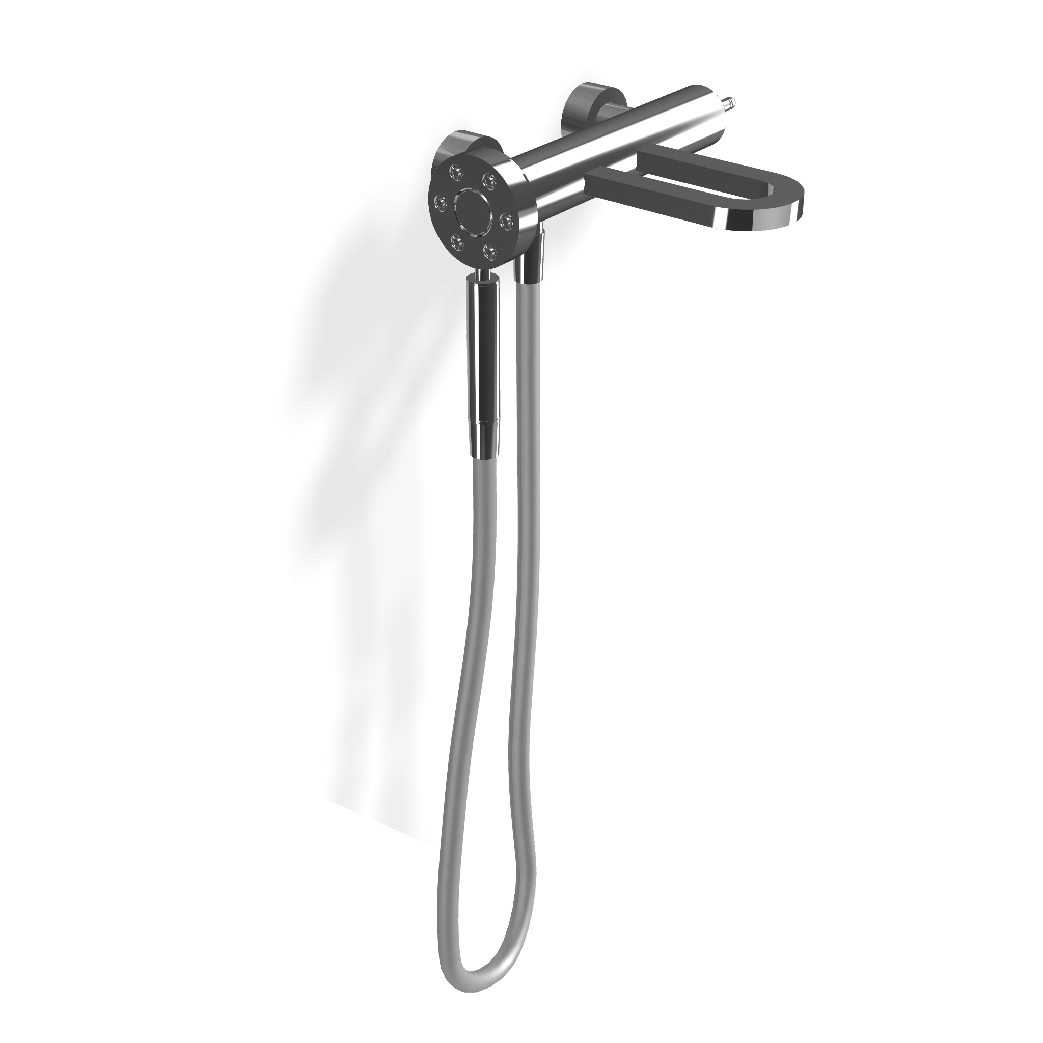 Treemme Philo IT7000CCPDZZ miscelatore monocomando esterno Cromo Lucido ambientato in box doccia con pareti in vetro...