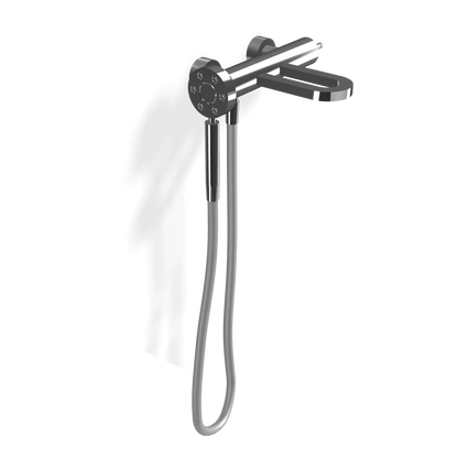 Treemme Philo IT7000CCPDZZ miscelatore monocomando esterno vasca con leva stick e doccetta in ottone cromo