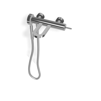 Treemme Philo IT7000CCPDZZ miscelatore monocomando esterno vasca con leva stick e doccetta in ottone cromo