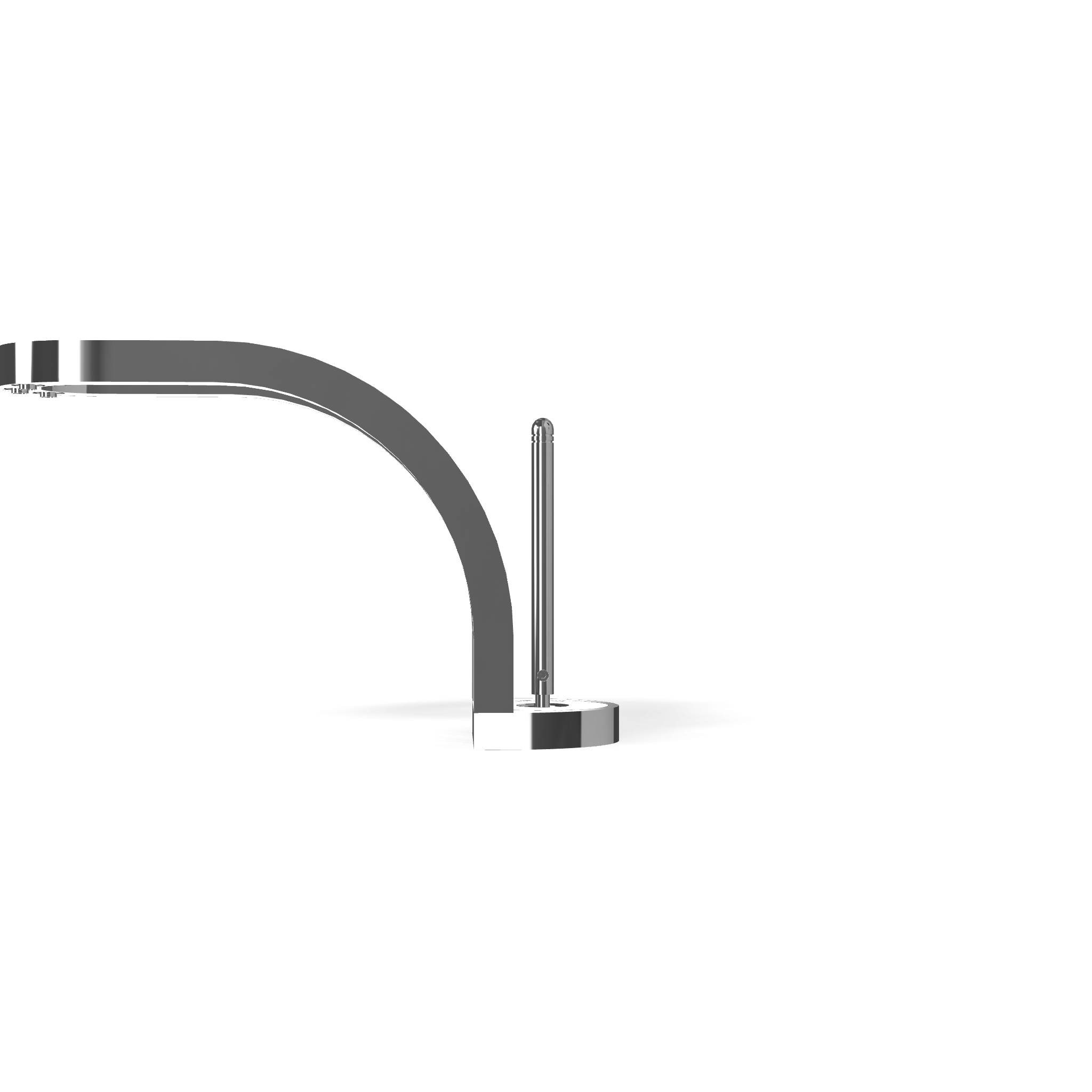 Treemme Philo miscelatore monocomando lavabo 122mm di Cromo Lucido, vista laterale del profilo e della forma...