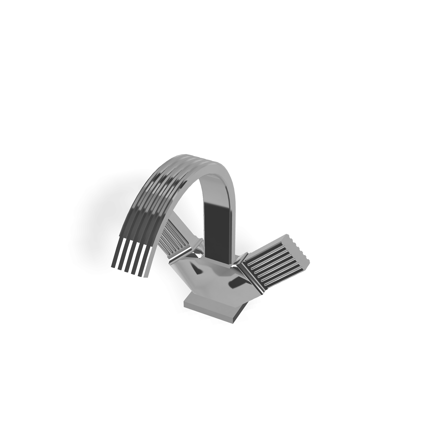Disegno tecnico con quote di Treemme Kea IT7A24CCKOZZ gruppo bidet monoforo 3 fori cromo Cromo Lucido - Rubinetterie Treemme