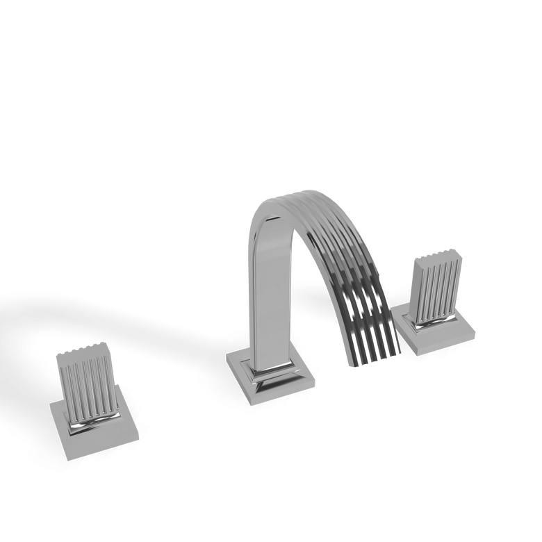 Disegno tecnico con quote di Treemme Kea IT7A27CCKOZZ batteria bidet in ottone cromo Cromo Lucido - Rubinetterie Treemme
