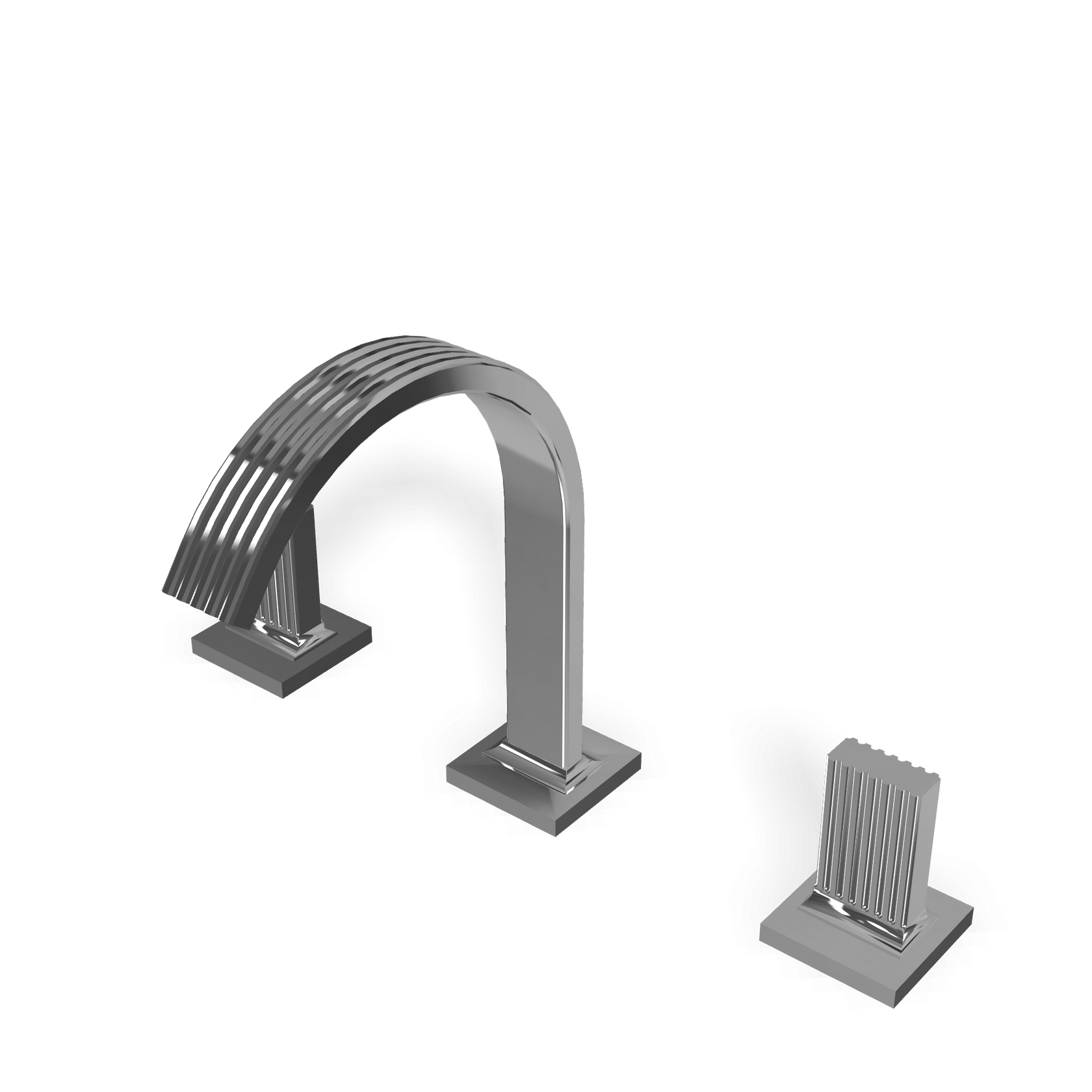 Treemme Kea IT7A27CCKOZZ batteria bidet in ottone cromo Cromo Lucido, vista laterale del profilo - Rubinetterie Treemme