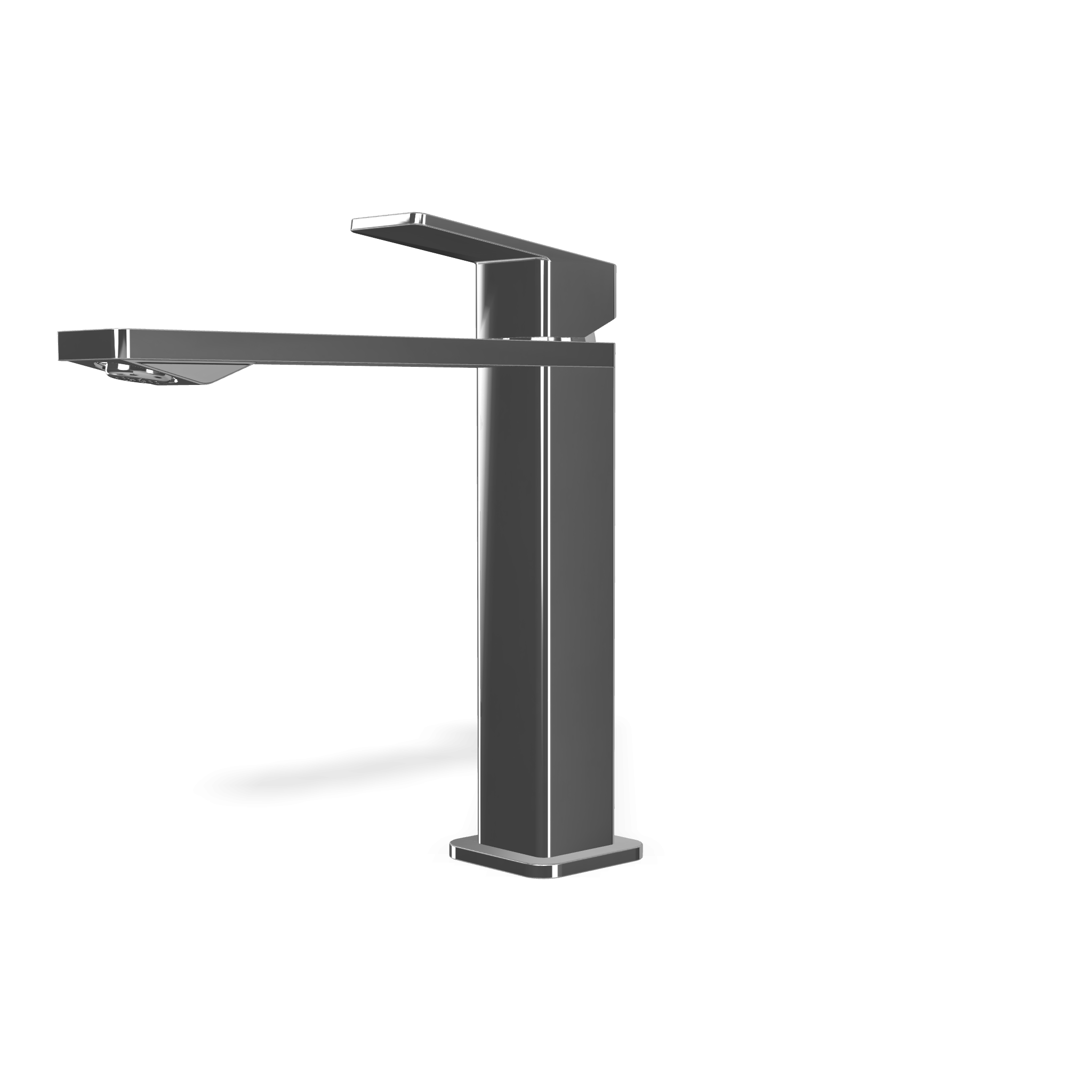 Treemme Pa36 Miscelatore lavabo monocomando 164mm cromo Cromo Lucido, vista laterale del profilo e della forma...
