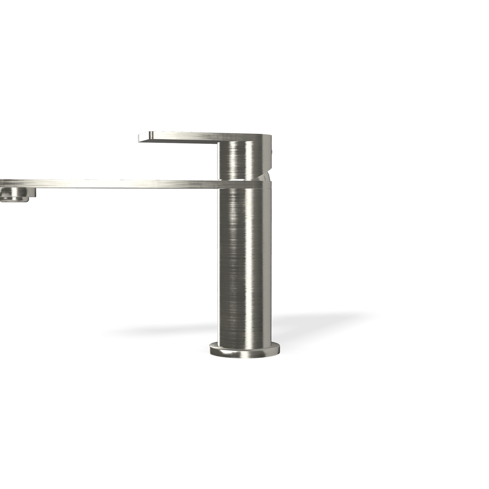 Treemme 3.6 IT9A11ISTSCL miscelatore monocomando lavabo Acciaio, vista frontale su sfondo bianco - Rubinetterie Treemme