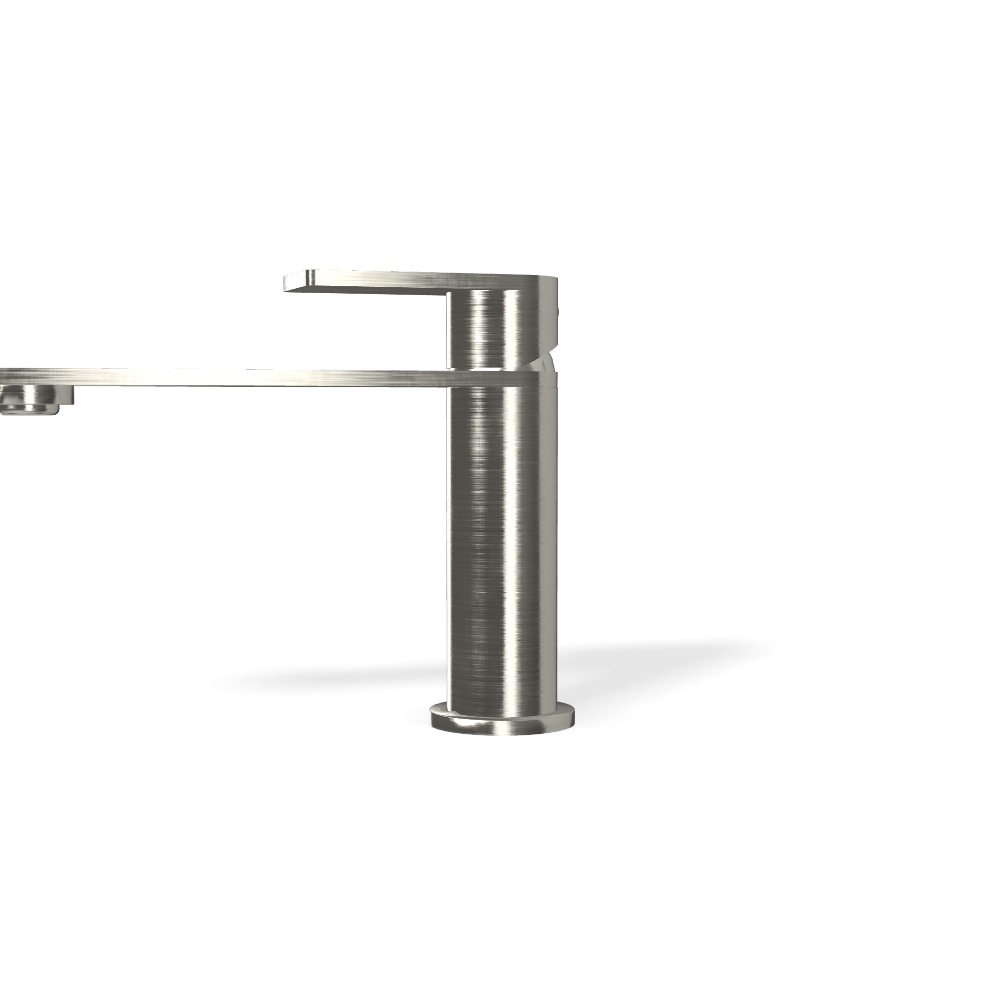 Treemme 3.6 IT9A11ISTSCL miscelatore monocomando lavabo Acciaio, vista frontale su sfondo bianco - Rubinetterie Treemme