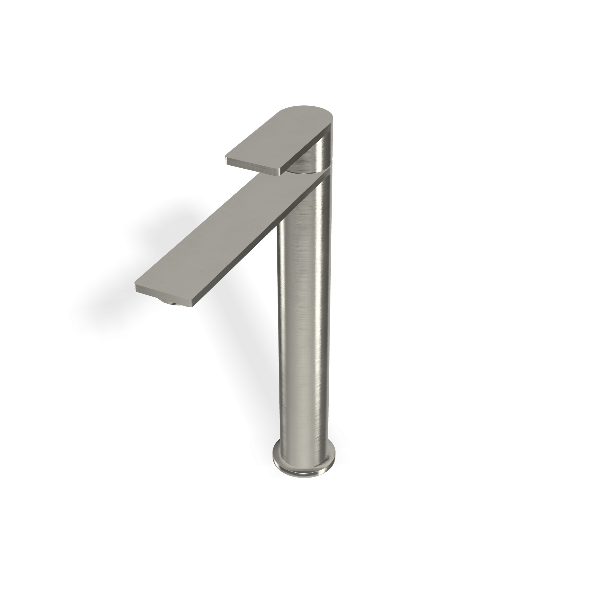 Treemme 3.6 IT9A18ISTSZZ miscelatore lavabo alto 246 mm Acciaio, vista frontale su sfondo bianco - Rubinetterie Treemme