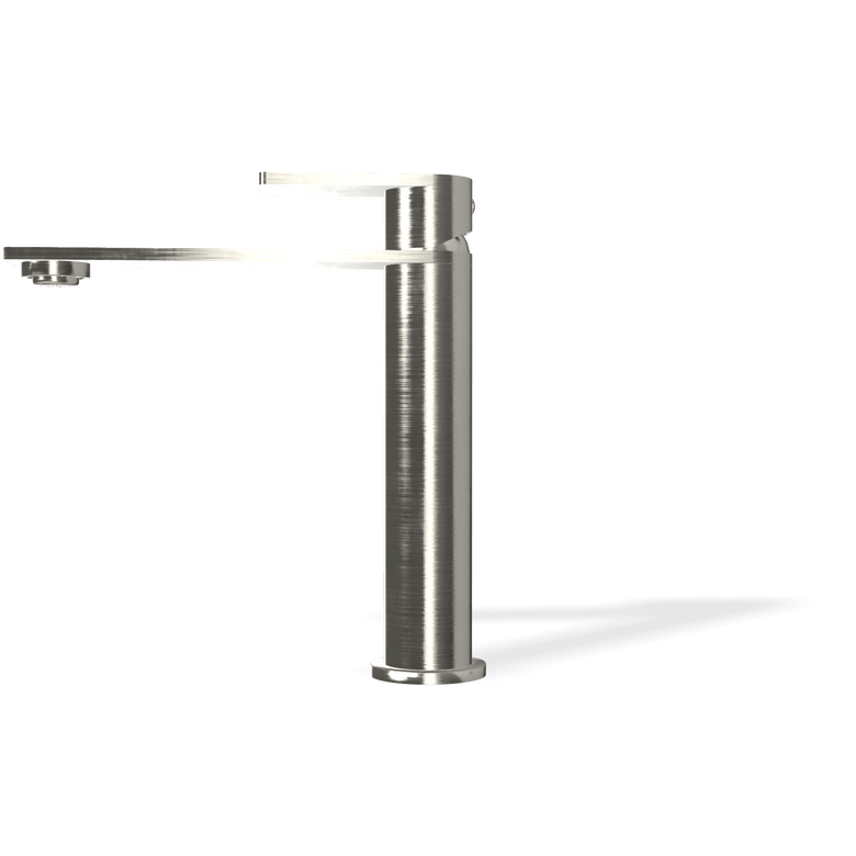 Treemme 3.6 miscelatore lavabo inox satinato IT9A27ISTSZZ Acciaio, vista frontale su sfondo bianco - Rubinetterie Treemme