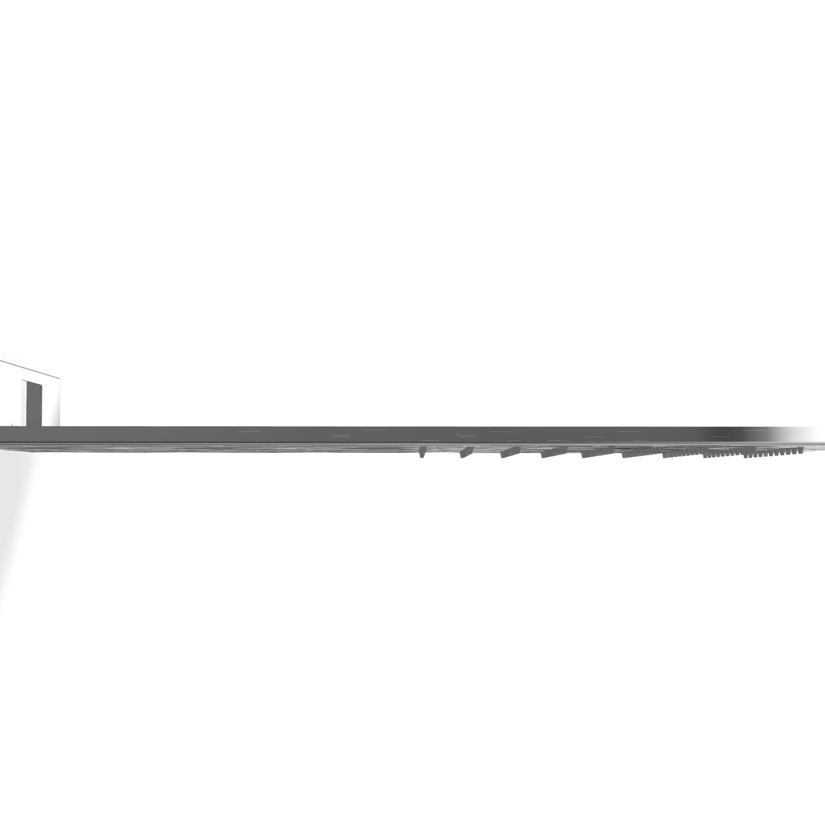 Disegno tecnico con quote di Treemme los ITRTBR376CC soffione doccia 50x20 a parete cromo Cromo Lucido - Rubinetterie Treemme
