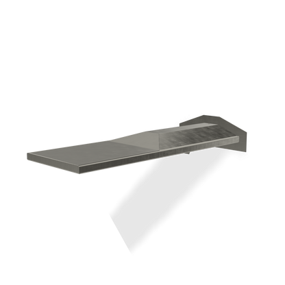 Treemme soffione doccia 74x17 rettangolare a parete con cascata e pioggia inox satinato