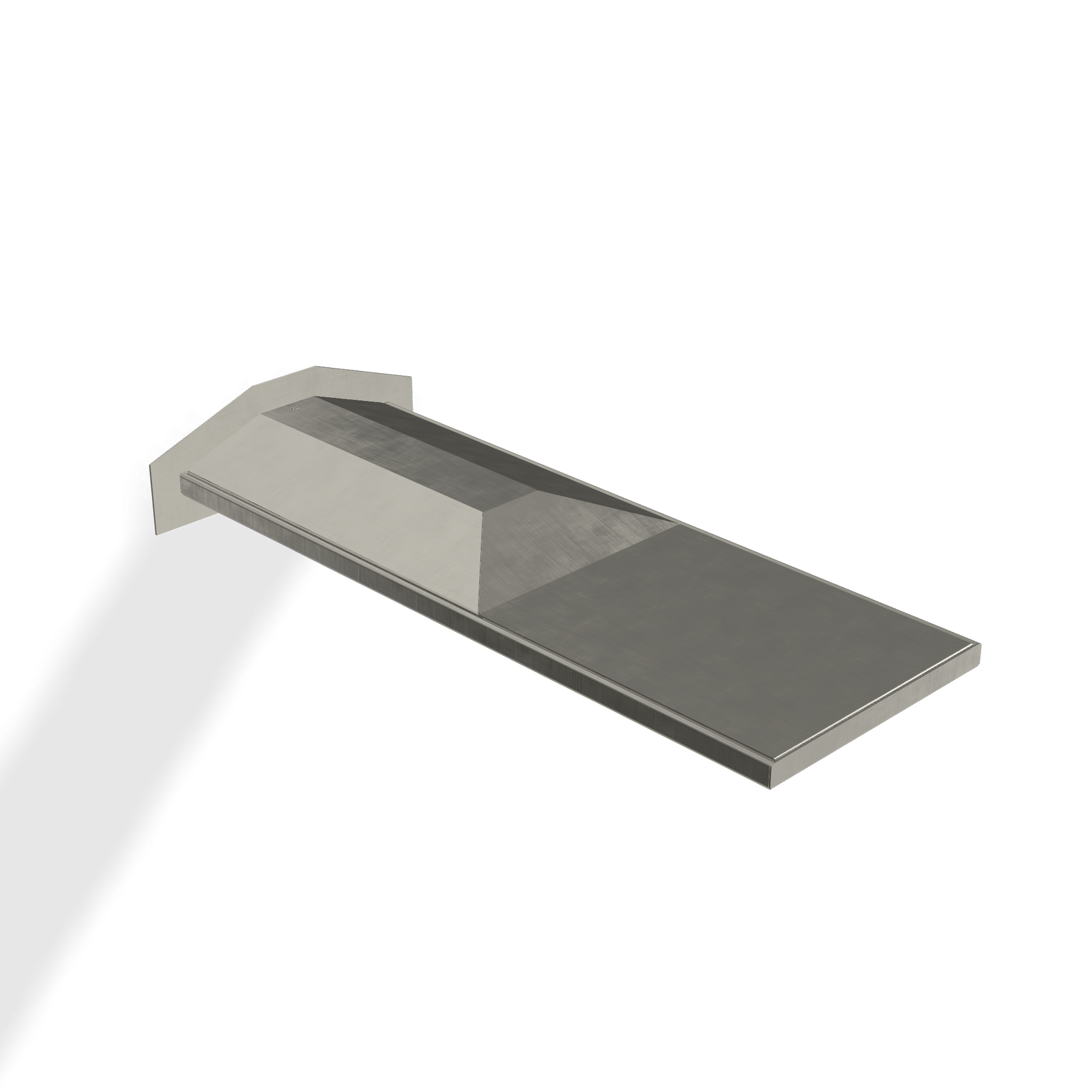 Treemme soffione doccia 74x17 rettangolare a parete con Acciaio, componenti inclusi smontati: corpo incasso, placca e...