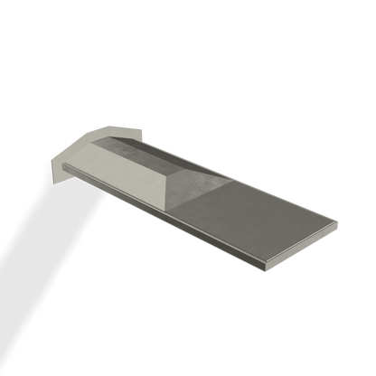 Treemme soffione doccia 74x17 rettangolare a parete con cascata e pioggia inox satinato