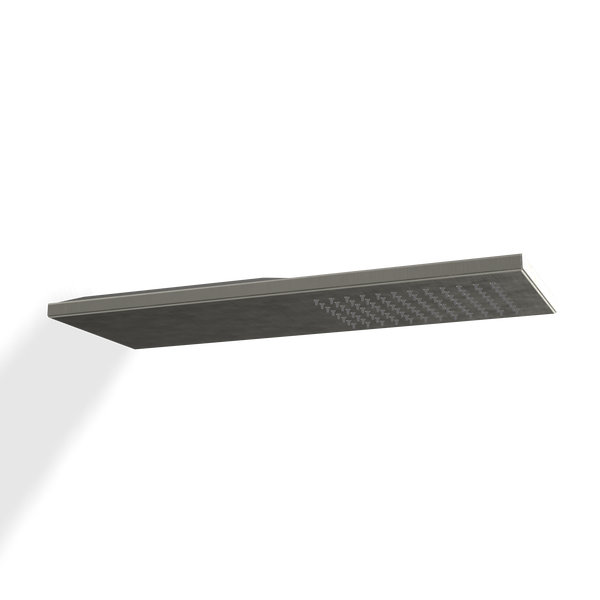 Treemme ITRTBR382IS soffione doccia 74x17 rettangolare a parete solo pioggia inox satinato