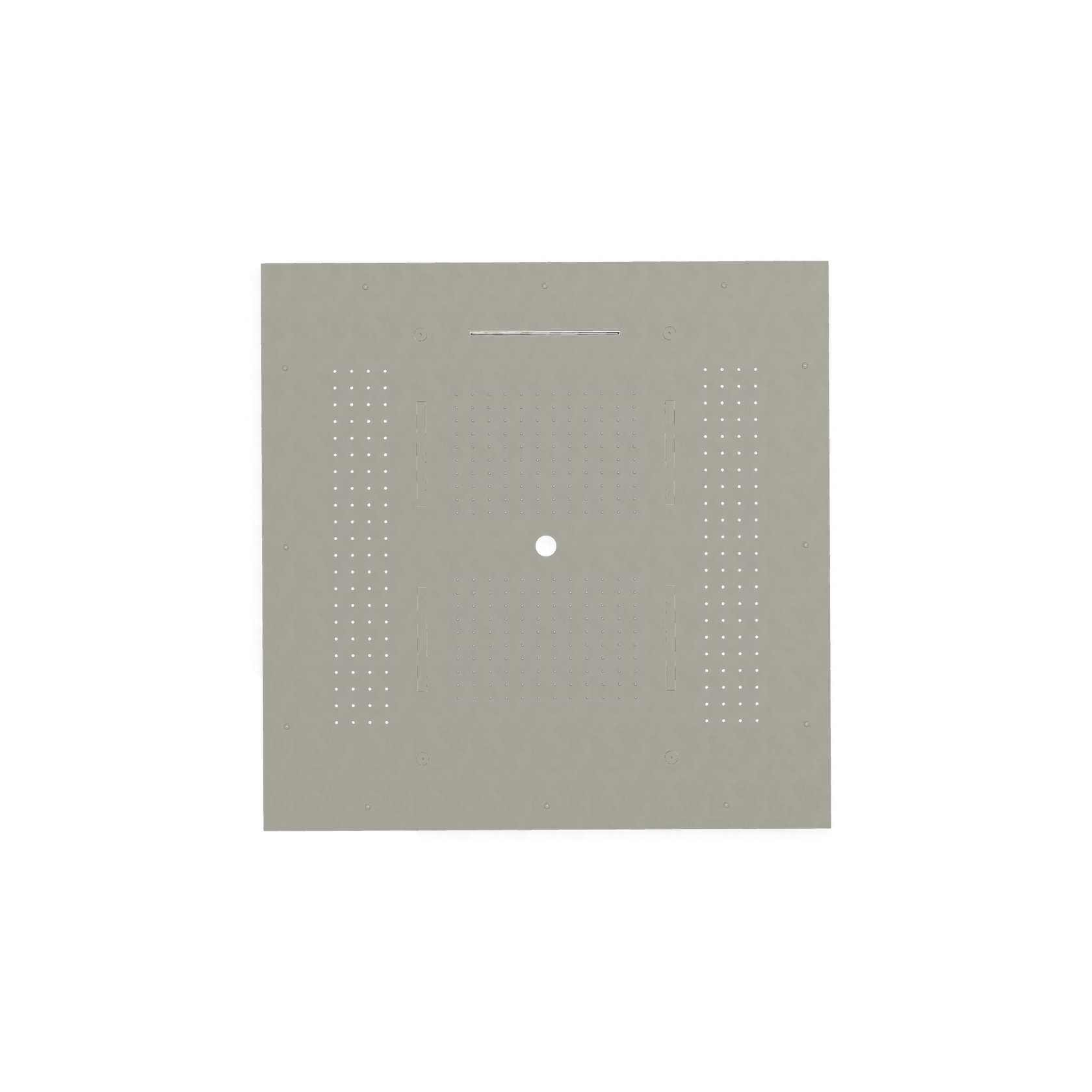 Treemme ITRTBR389IS soffione doccia 95x95 a soffitto 5 Acciaio, componenti inclusi smontati: corpo incasso, placca e...