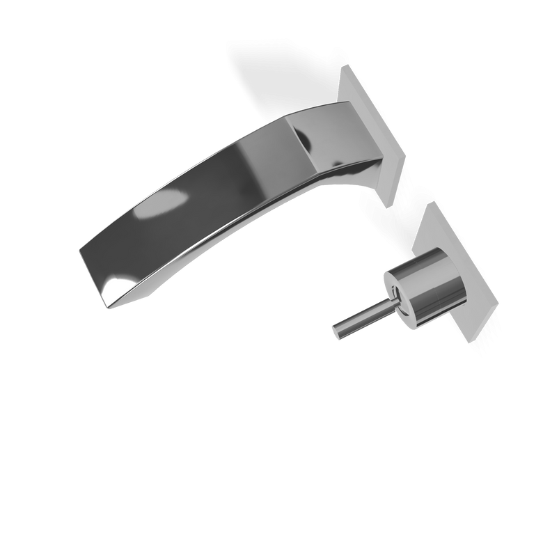 Treemme Arche Miscelatore lavabo 193 mm leva stick senza Cromo Lucido, vista laterale del profilo e della forma...