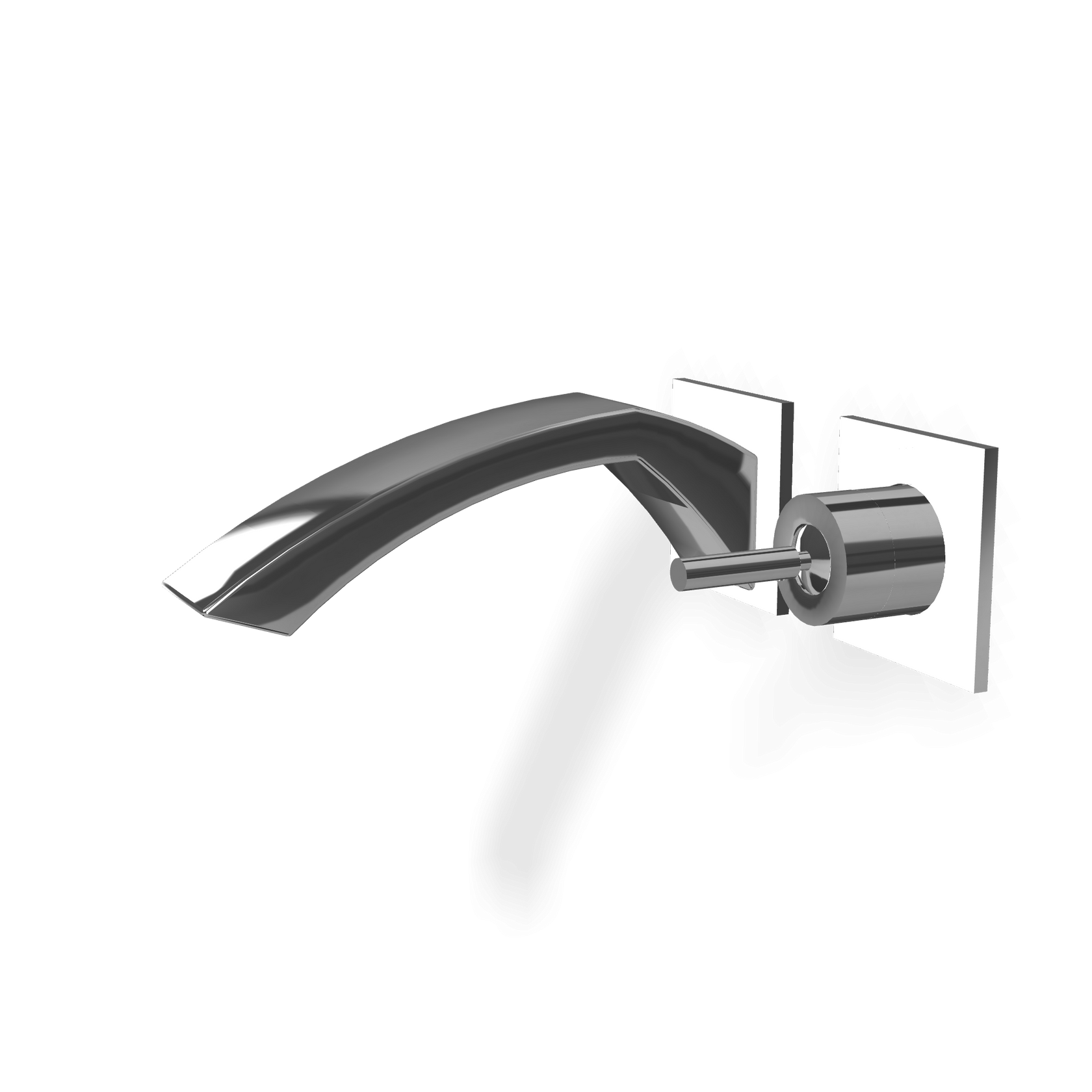 Treemme Arche Miscelatore lavabo 193 mm leva stick senza Cromo Lucido, vista frontale su sfondo bianco - Rubinetterie Treemme
