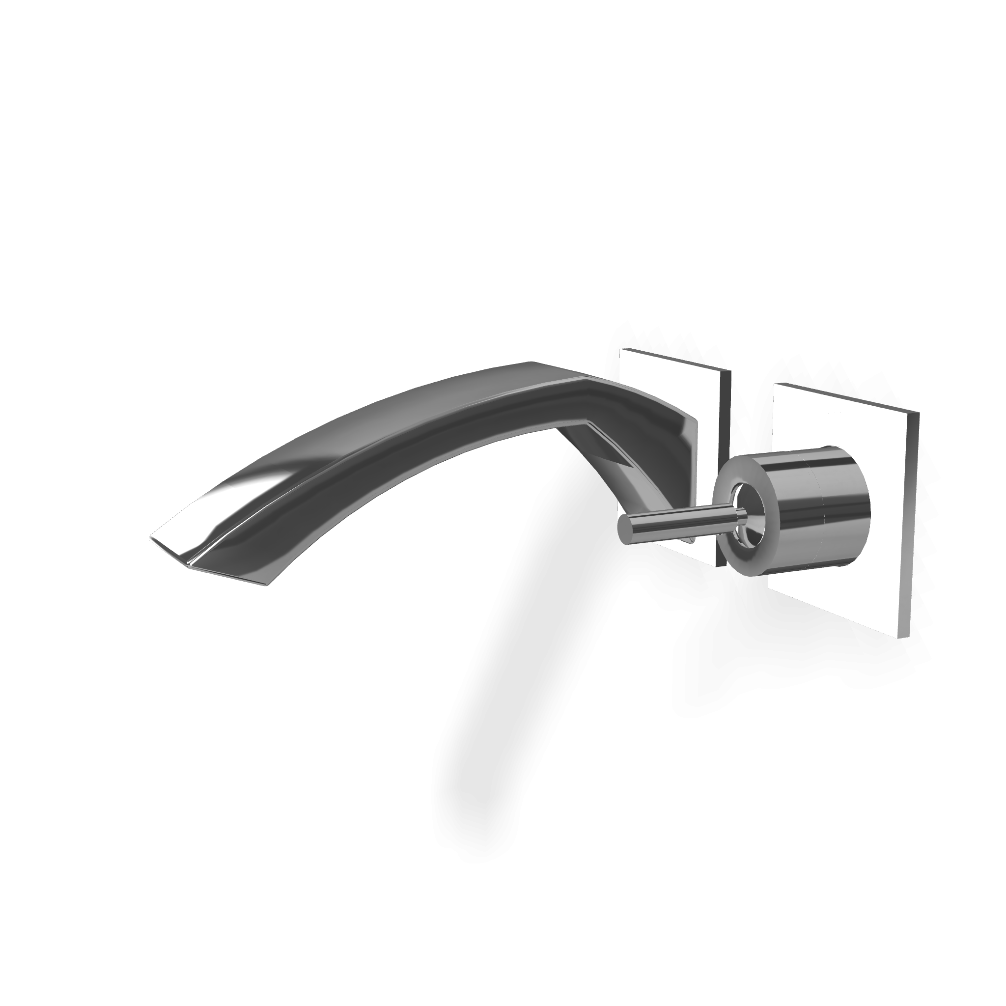 Treemme Arche Miscelatore lavabo 193 mm leva stick senza Cromo Lucido, vista frontale su sfondo bianco - Rubinetterie Treemme
