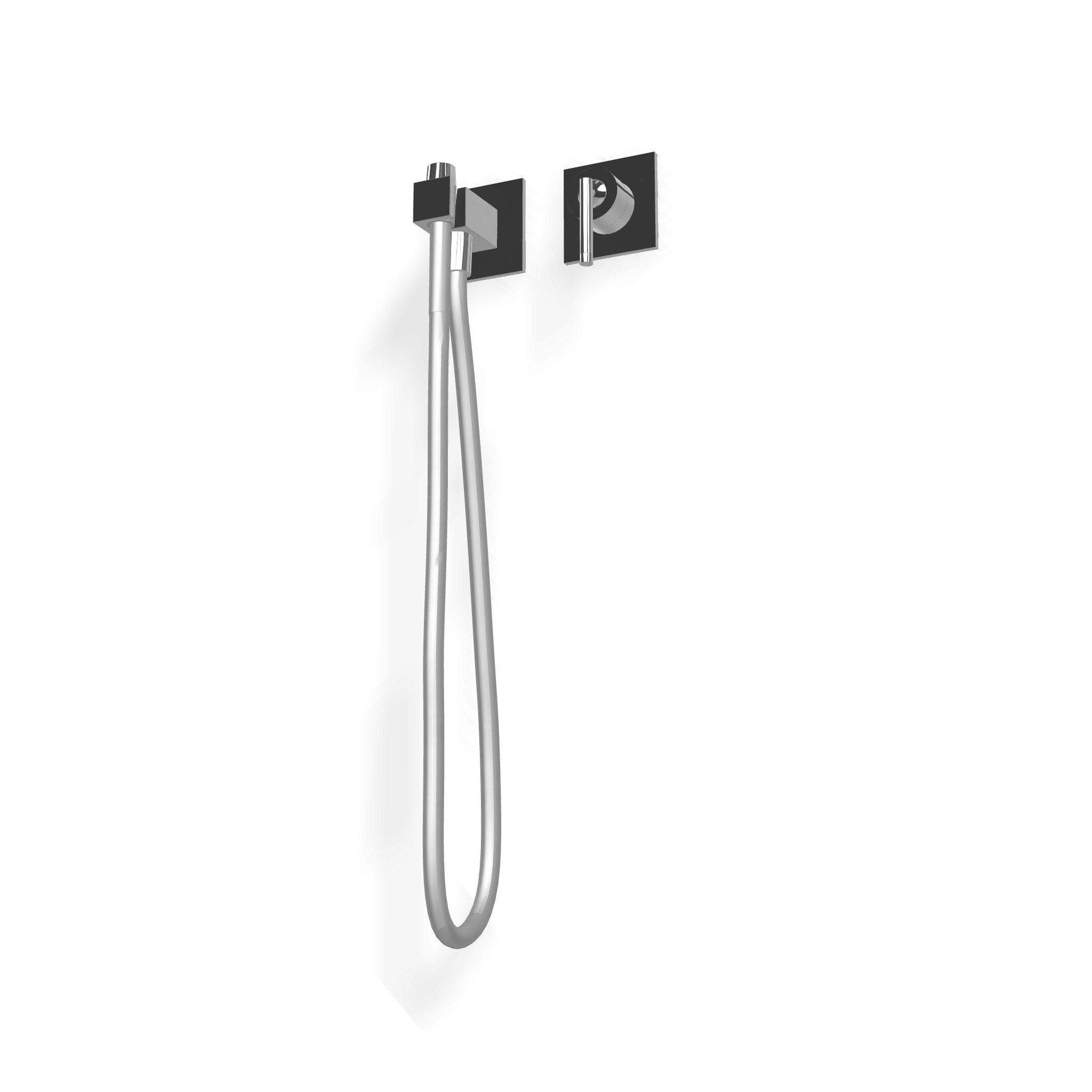 Treemme Arche idroscopino bidet wc con miscelatore senza Cromo Lucido, dettaglio ravvicinato della finitura e del marchio...