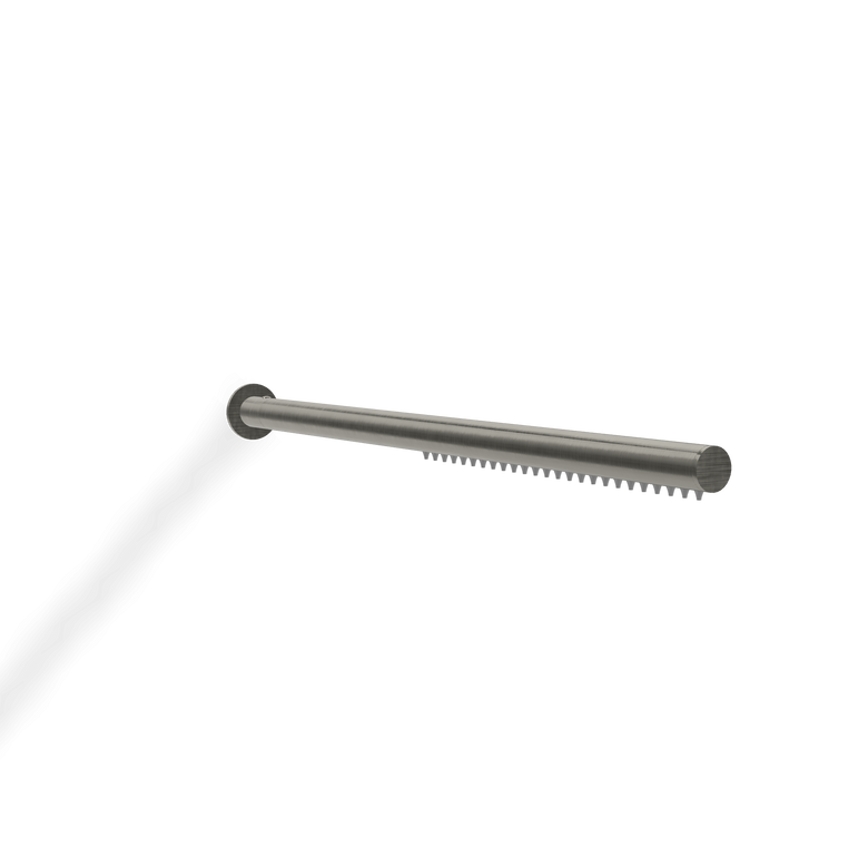Treemme 22mm RWIT1147IS03 soffione stick a parete 48 cm in, dettaglio ravvicinato della finitura e del marchio...