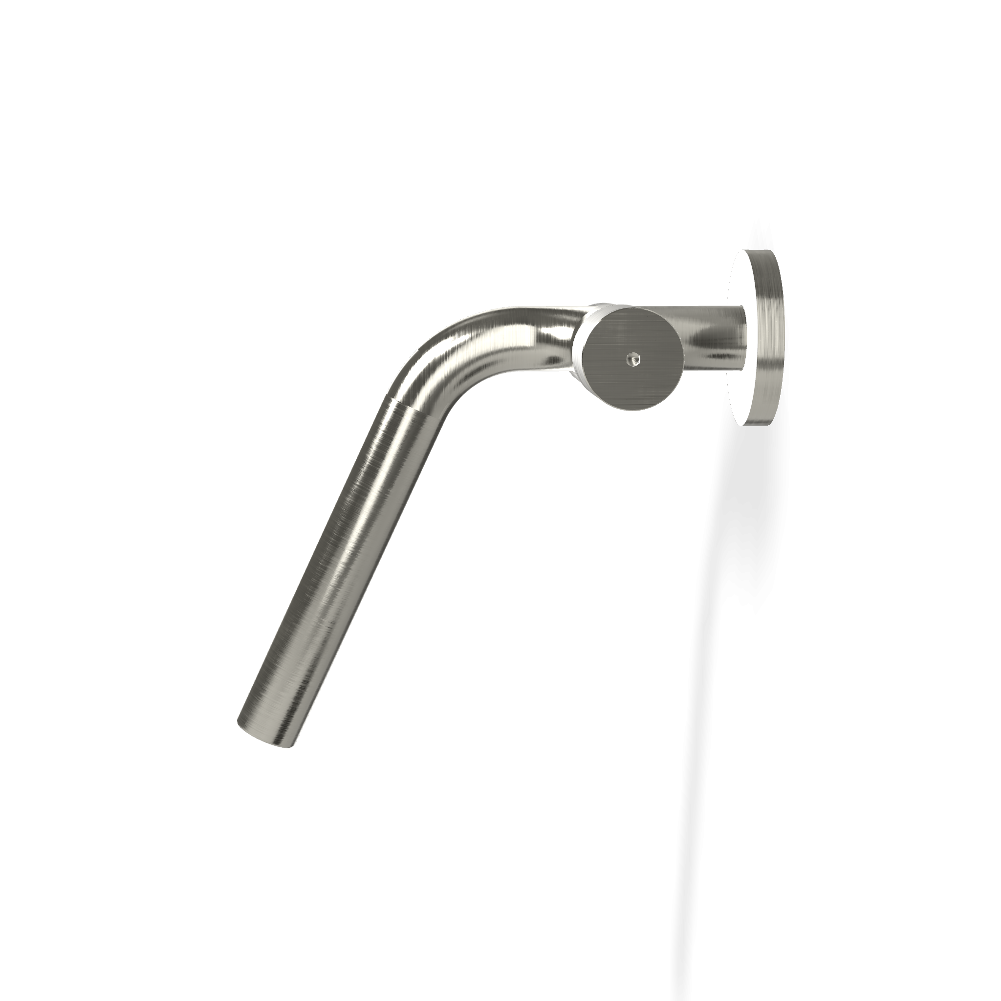 Treemme 22mm miscelatore lavabo a muro senza parte incasso Acciaio, vista laterale del profilo e della forma...