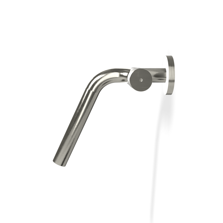 Treemme 22mm miscelatore lavabo a muro senza parte incasso Acciaio, vista laterale del profilo e della forma...