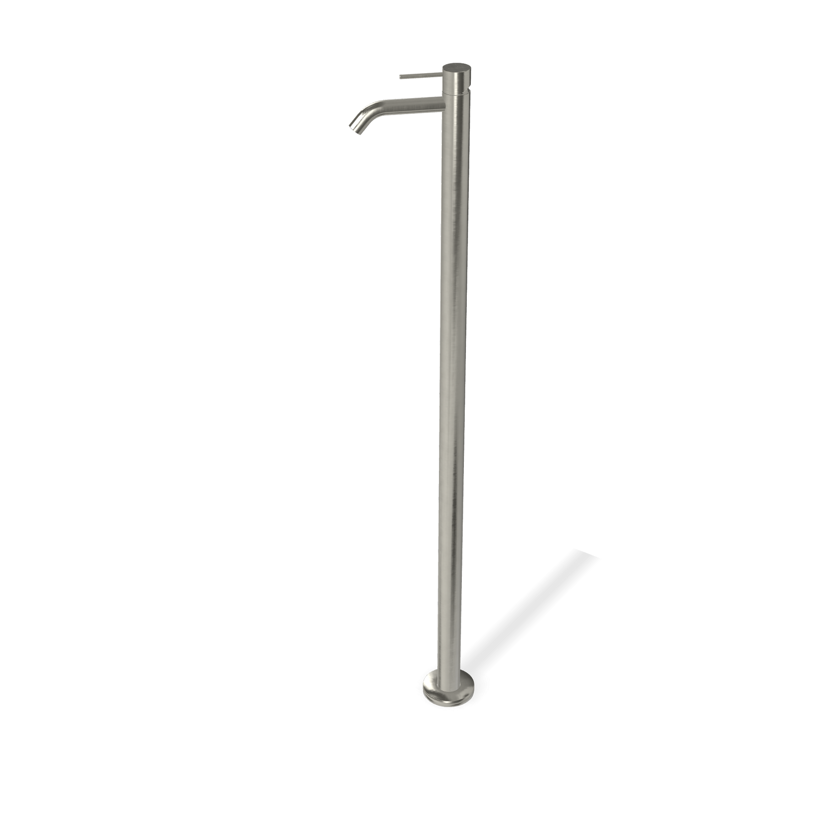 Treemme 40mm RWIT1314IS03 miscelatore lavabo da pavimento Acciaio, vista laterale del profilo e della forma...