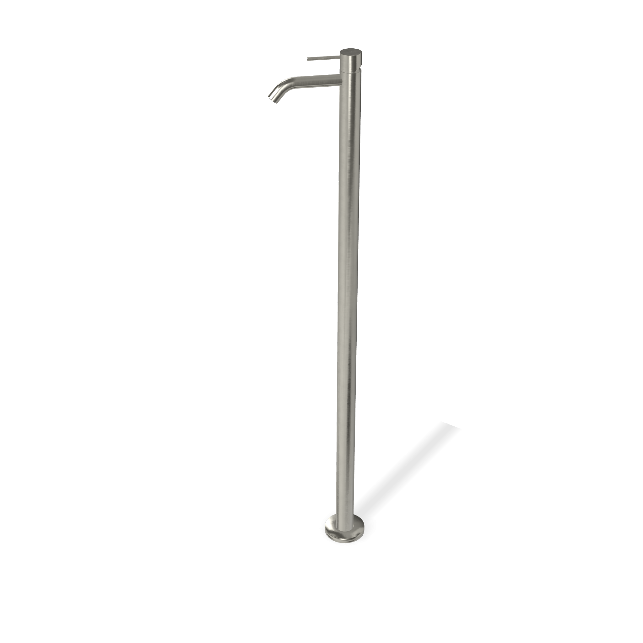 Treemme 40mm RWIT1314IS03 miscelatore lavabo da pavimento Acciaio, vista laterale del profilo e della forma...