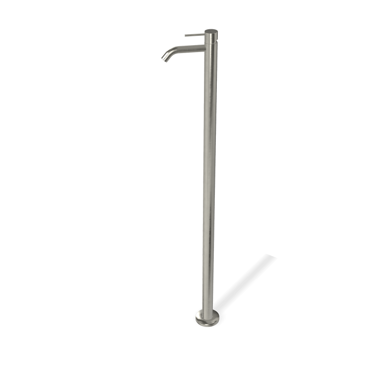 Treemme 40mm RWIT1314IS03 miscelatore lavabo da pavimento Acciaio, vista laterale del profilo e della forma...