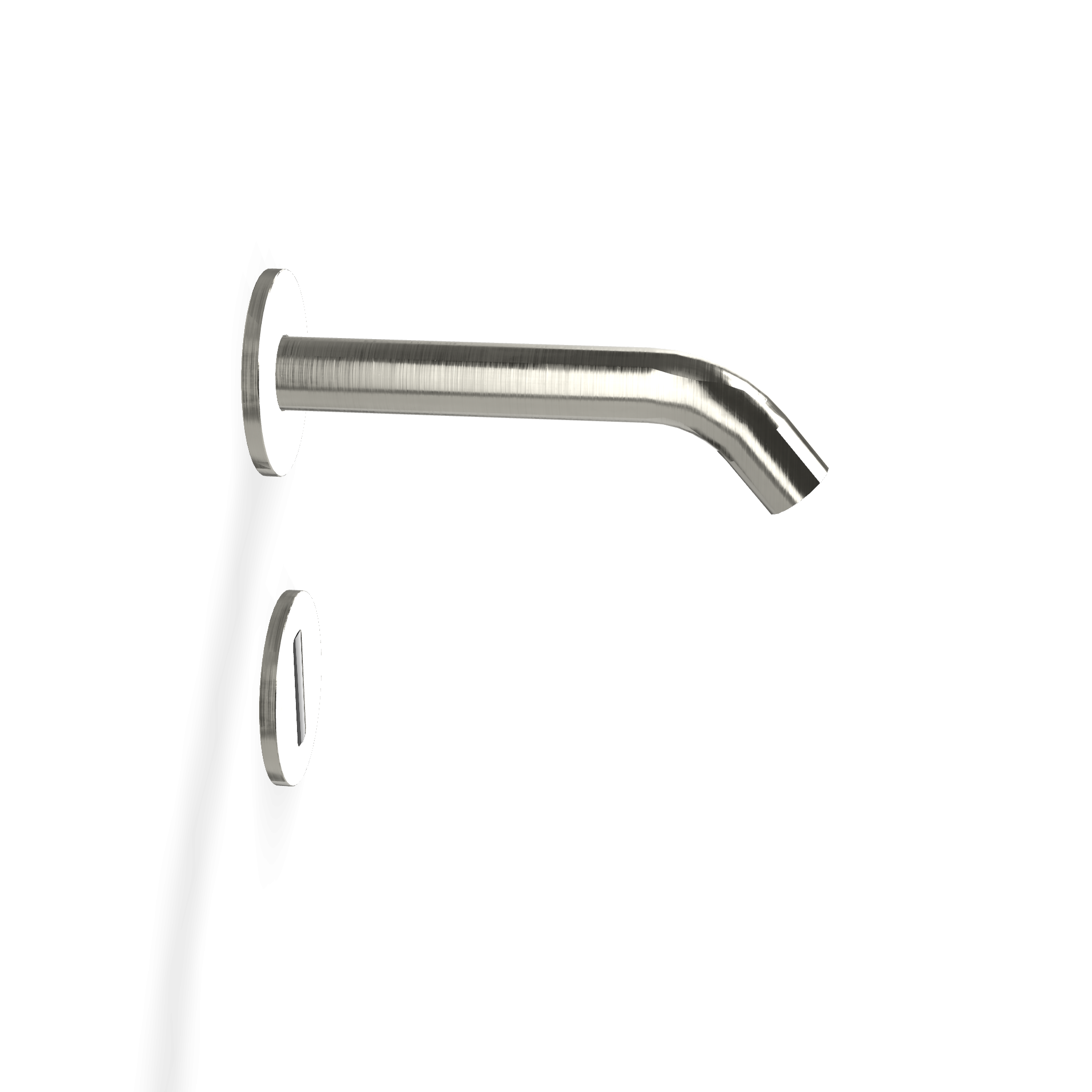 Treemme 40mm RWIT1395IS02 miscelatore lavabo elettronico Acciaio, vista frontale su sfondo bianco - Rubinetterie Treemme