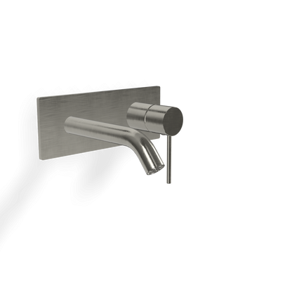Treemme 40mm miscelatore lavabo a muro senza parte incasso inox satinato