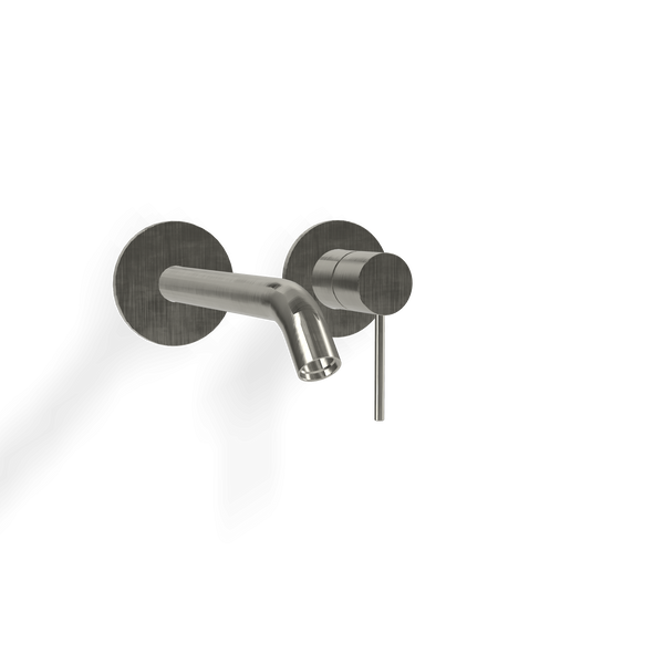 Treemme 40mm miscelatore lavabo a muro 220 mm senza parte incasso inox satinato RWIT13C6IS02