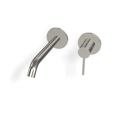 Treemme 40mm miscelatore lavabo a muro 220 mm senza parte incasso inox satinato RWIT13C6IS02