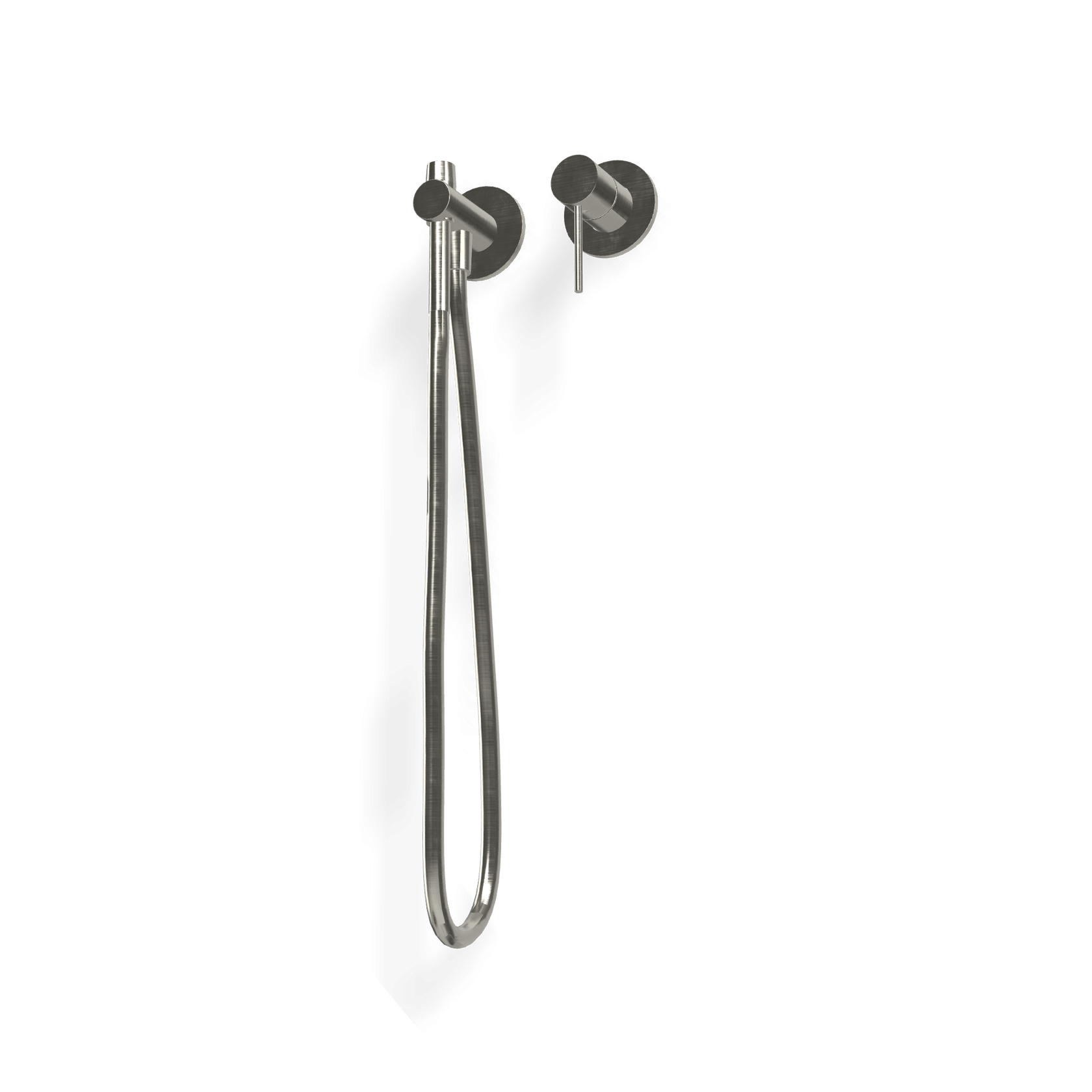 Treemme 40mm idroscopino wc e bidet con miscelatore senza Acciaio, dettaglio ravvicinato della finitura e del marchio...