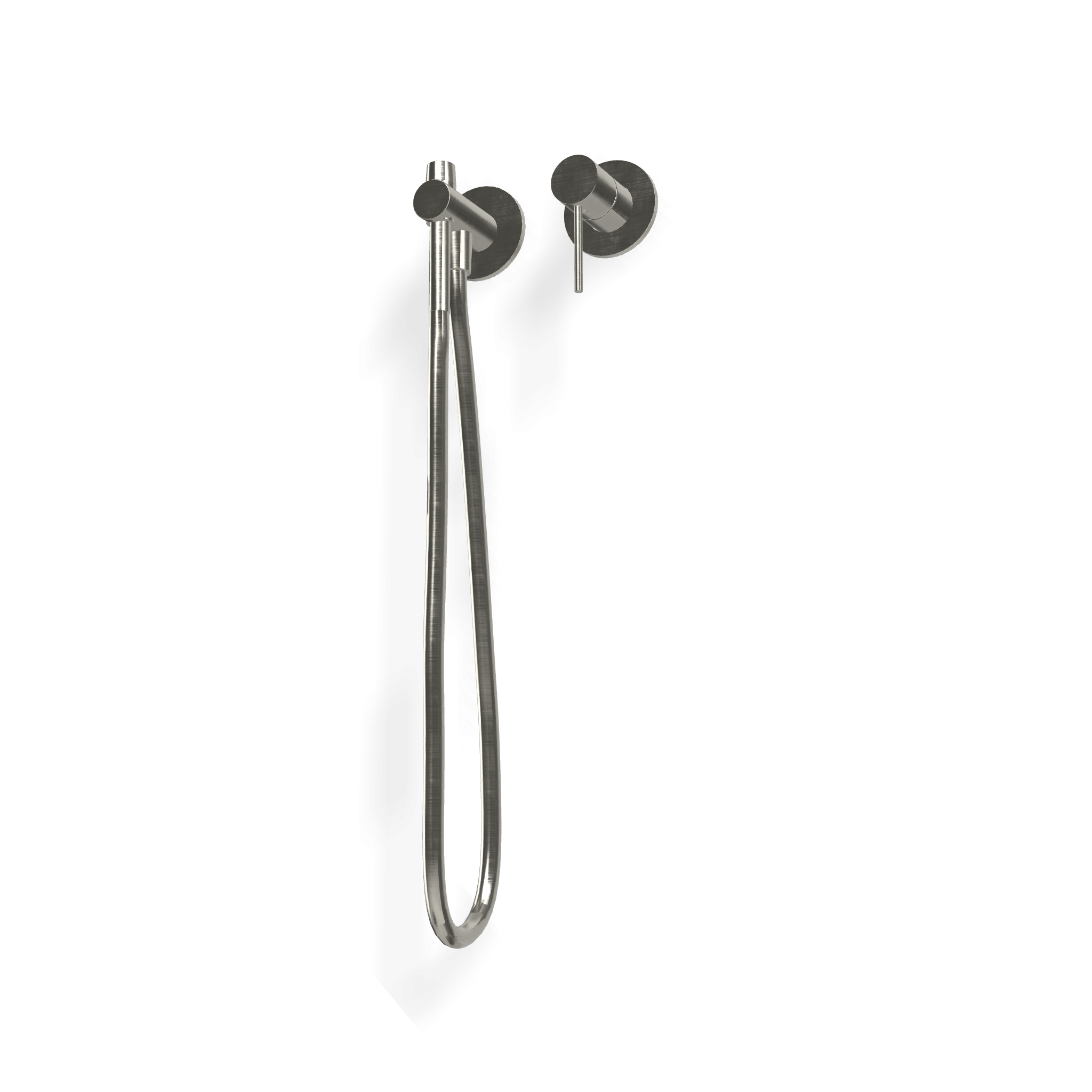Treemme 40mm idroscopino wc e bidet con miscelatore senza Acciaio, dettaglio ravvicinato della finitura e del marchio...