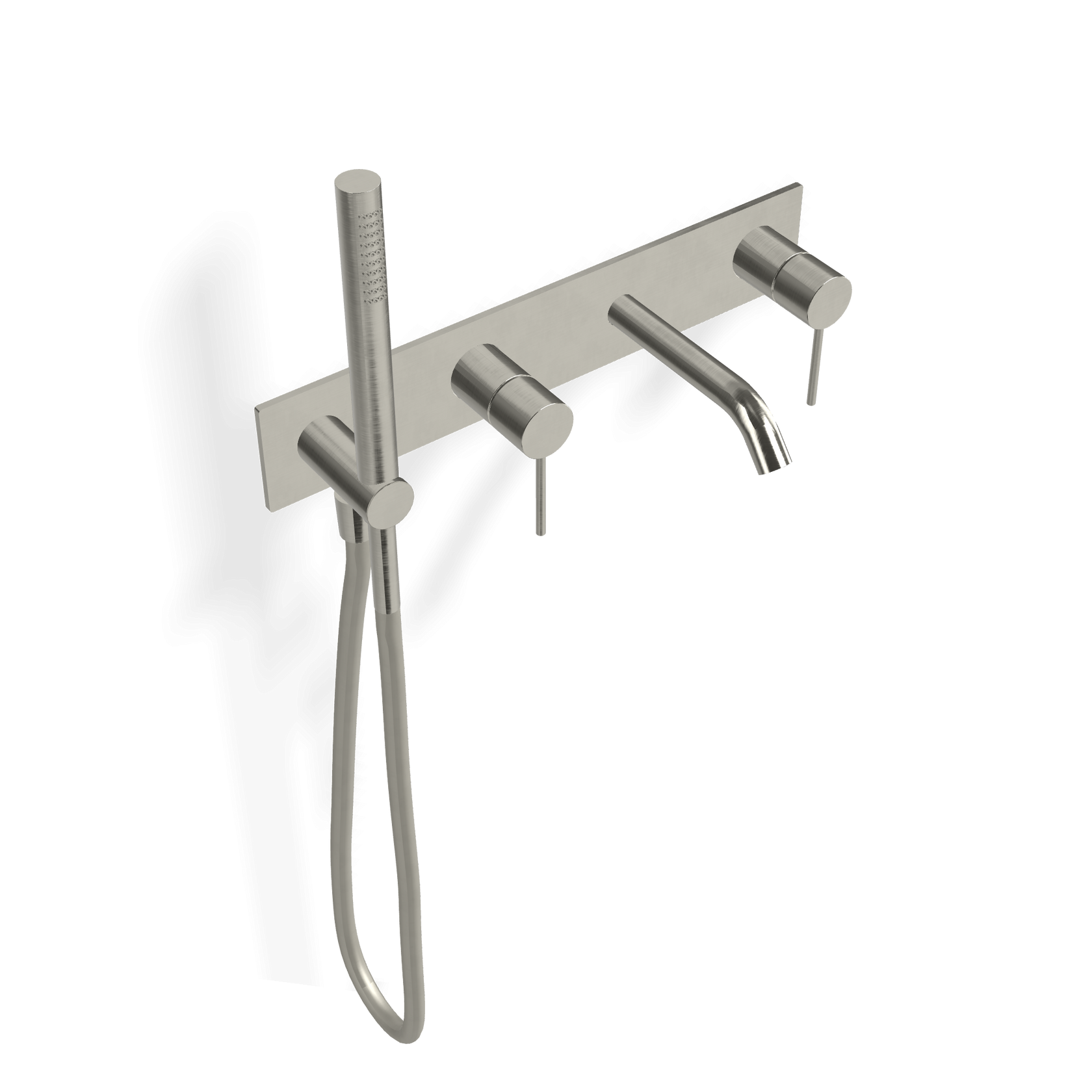 Treemme 40mm miscelatore vasca monocomando a muro con Acciaio, dettaglio ravvicinato della texture antiscivolo...