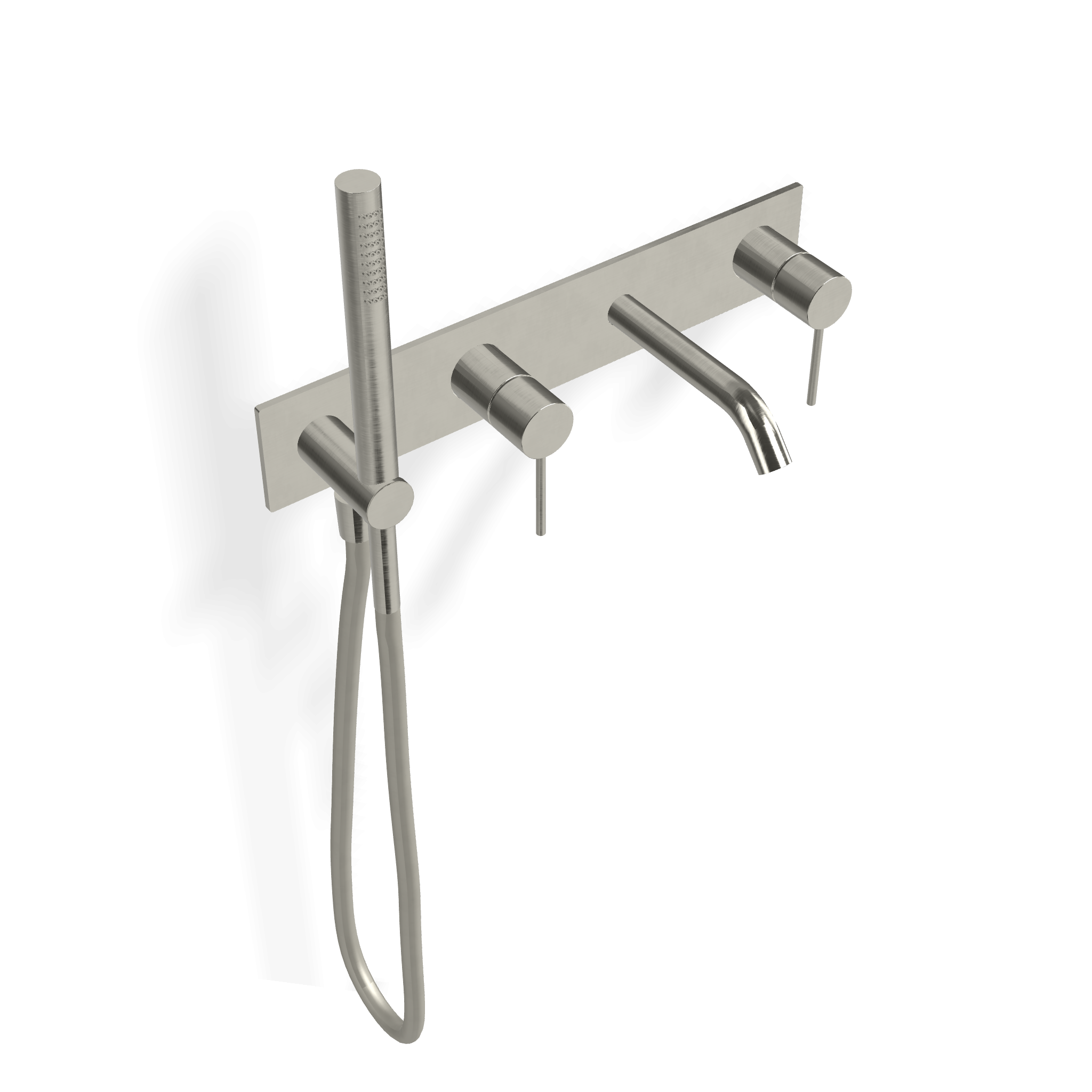 Treemme 40mm miscelatore vasca monocomando a muro con Acciaio, dettaglio ravvicinato della texture antiscivolo...